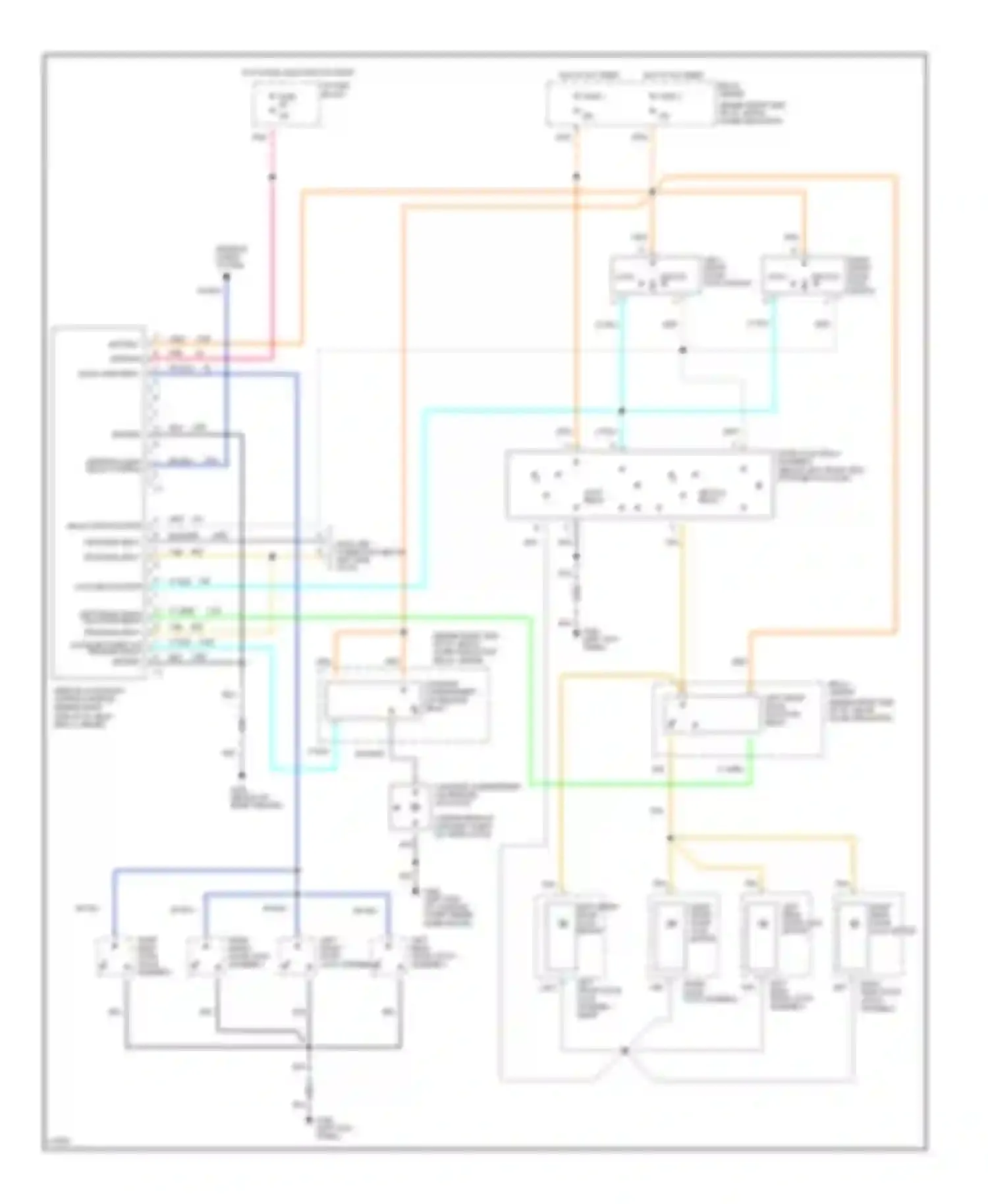 Ninety-Eight Oldsmobile XI (1991-1996): Power door lock circuit, with remote/keyless entry