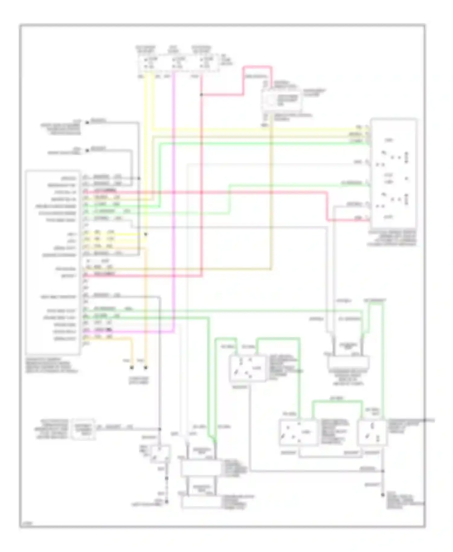 Ninety-Eight Oldsmobile XI (1991-1996): Supplemental restraint circuit