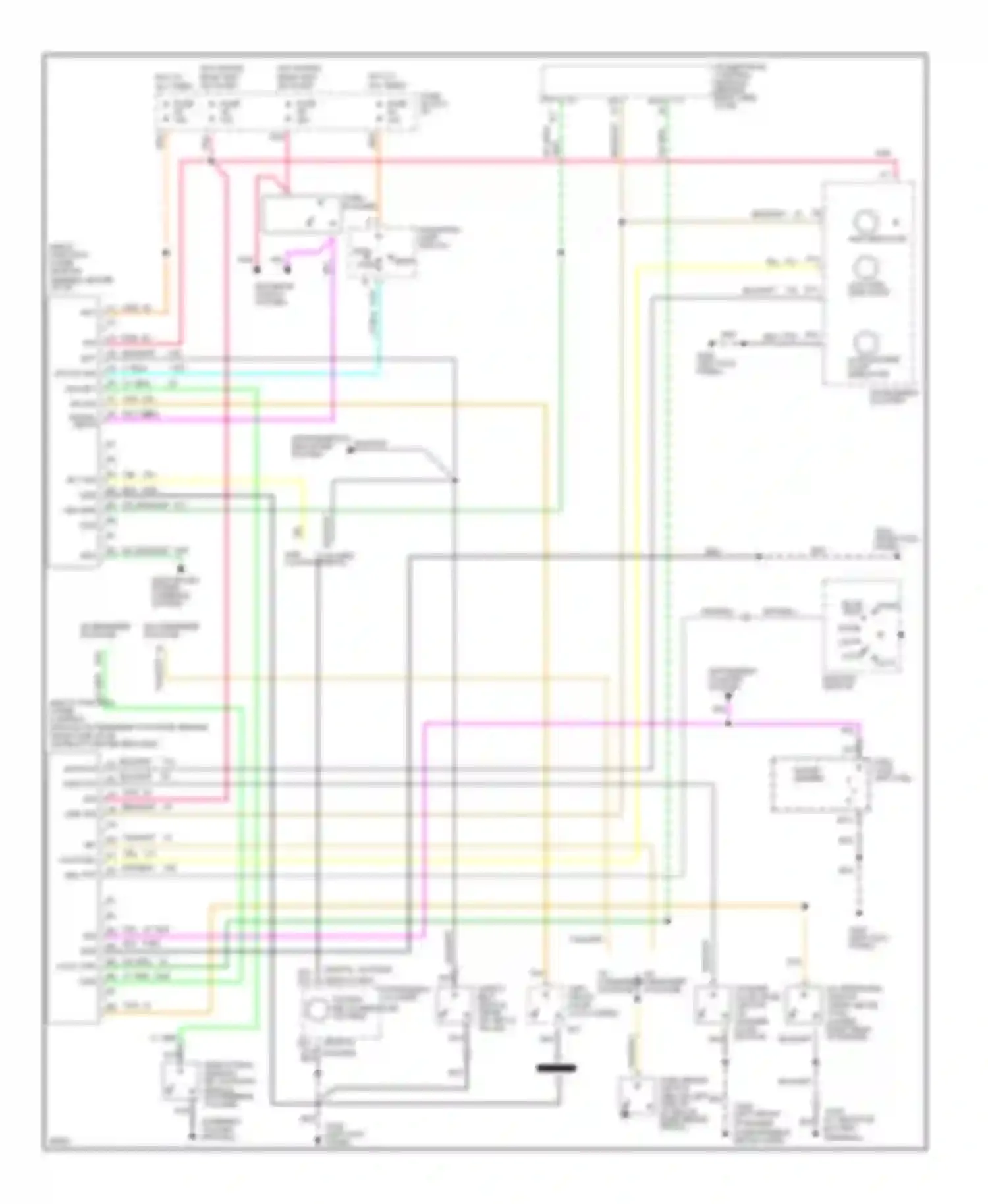 Ninety-Eight Oldsmobile XI (1991-1996): Warning system circuits