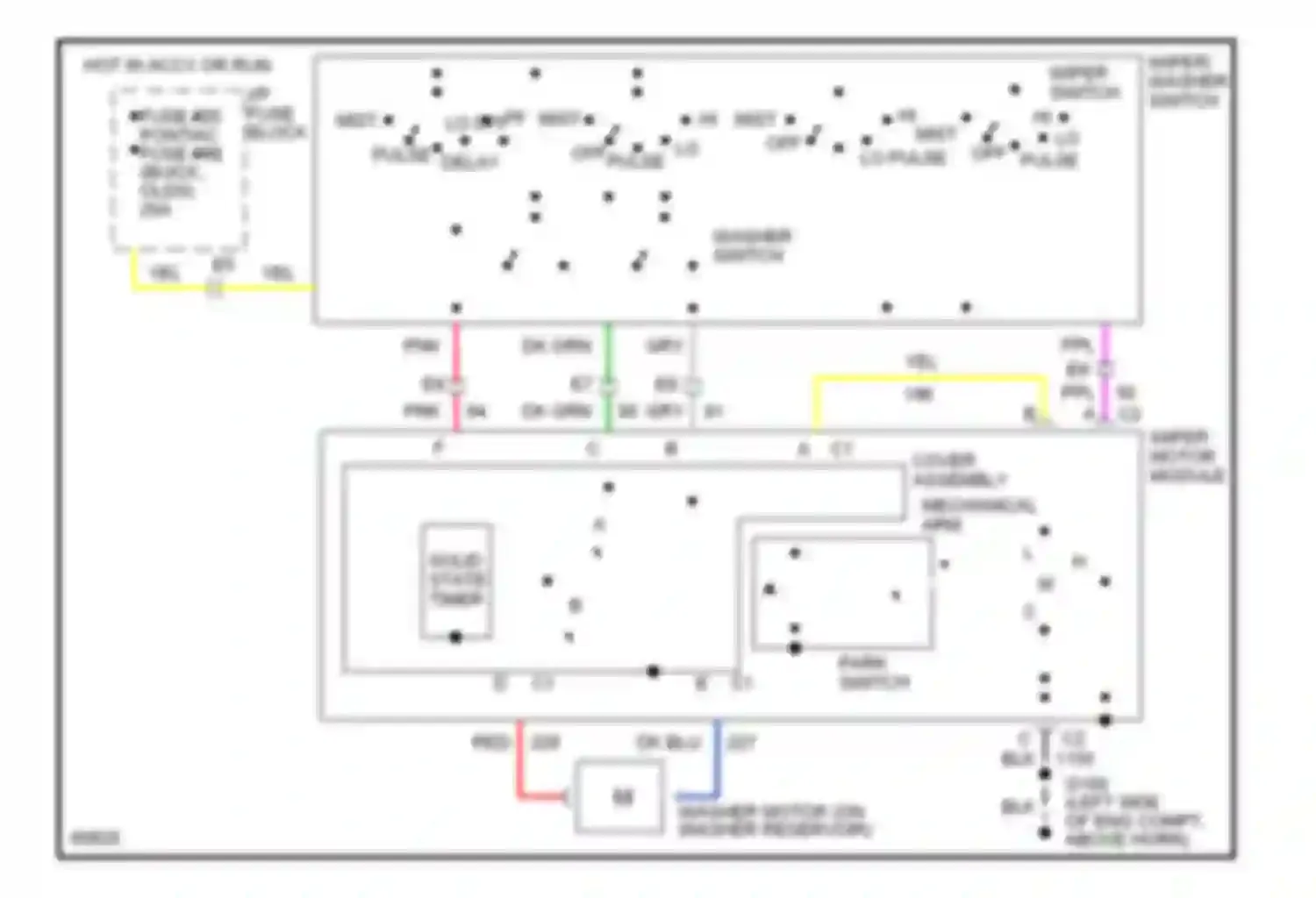 Ninety-Eight Oldsmobile XI (1991-1996): Interval wiper/washer circuit