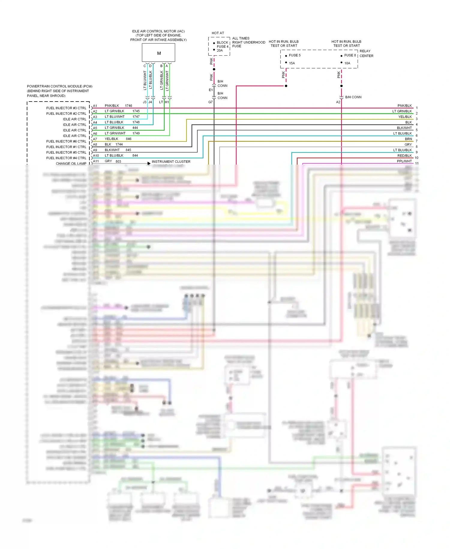 Oldsmobile Ninety-Eight XI (1991-1996) computer command ride controller wiring diagram  (5 of 6)