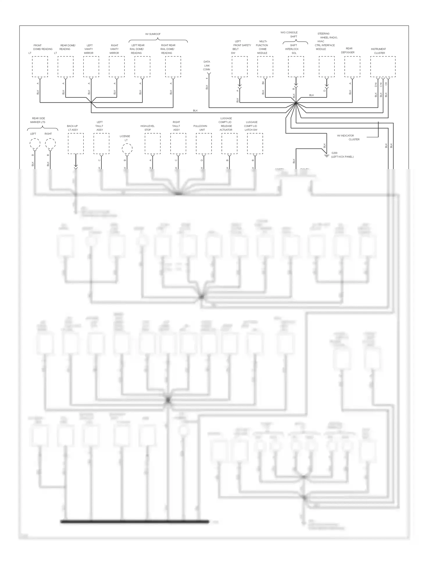 Oldsmobile Ninety-Eight XI (1991-1996) multi- function chime module wiring diagram  (2 of 7)