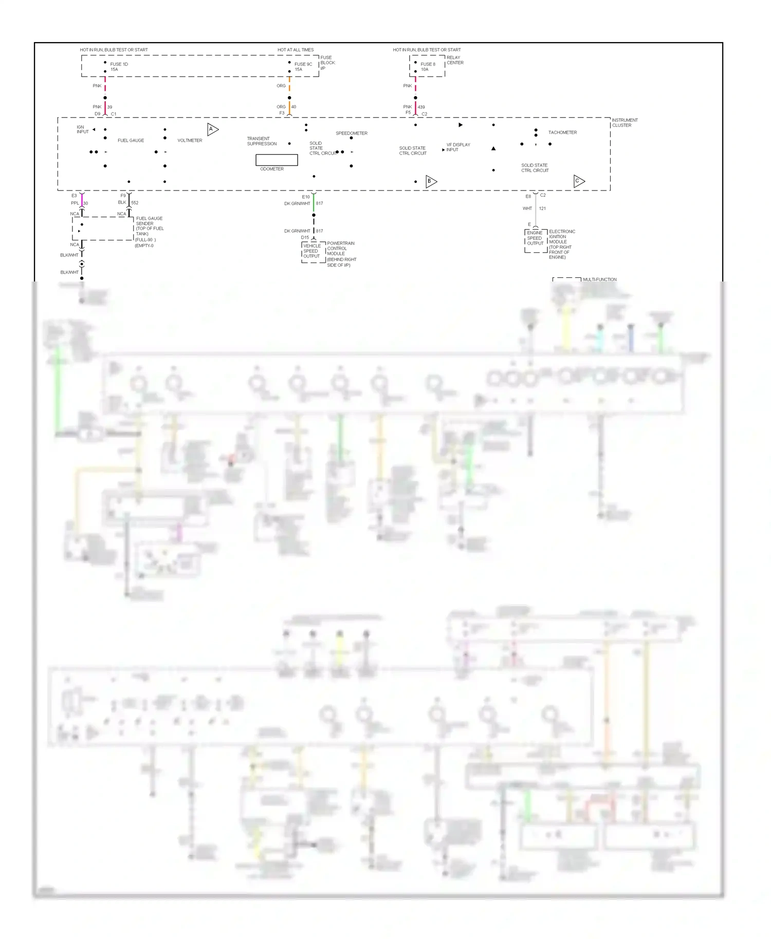 Oldsmobile Ninety-Eight XI (1991-1996) multi- function chime module wiring diagram  (4 of 7)