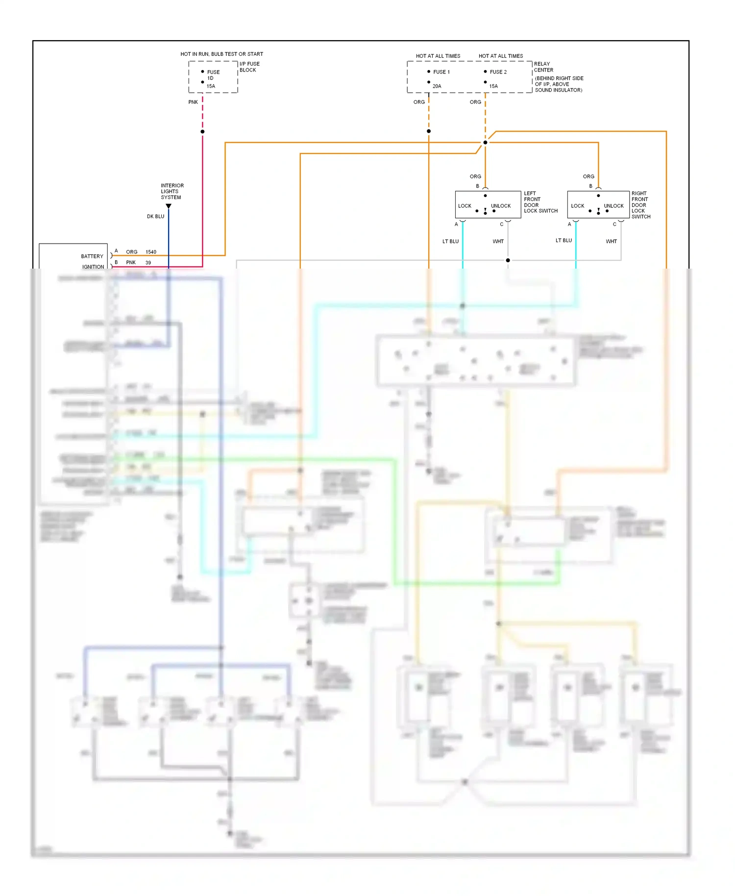 Oldsmobile Ninety-Eight XI (1991-1996) program input wiring diagram  (2 of 2)