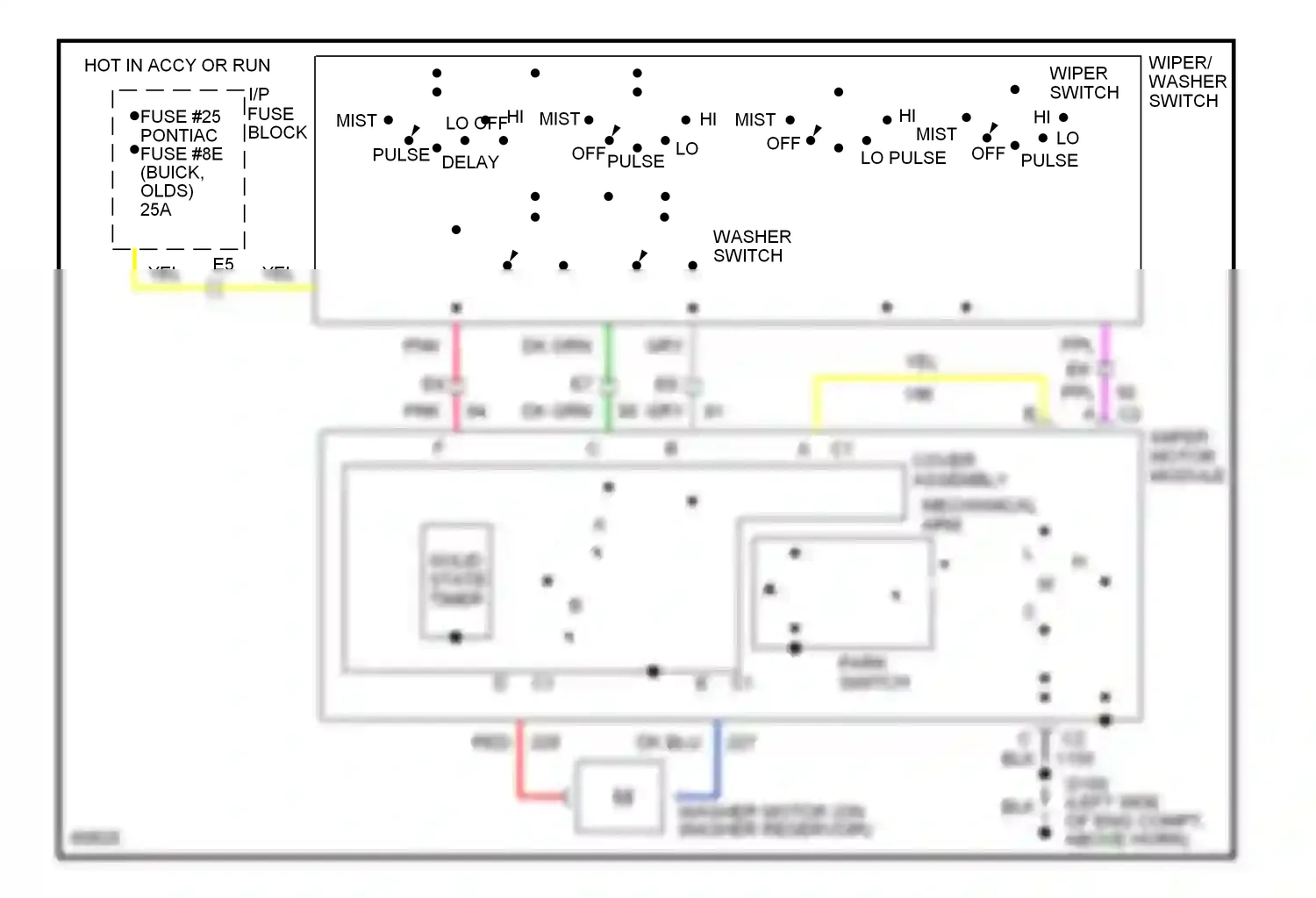 Oldsmobile Ninety-Eight XI (1991-1996) solid state timer wiring diagram  (1 of 1)