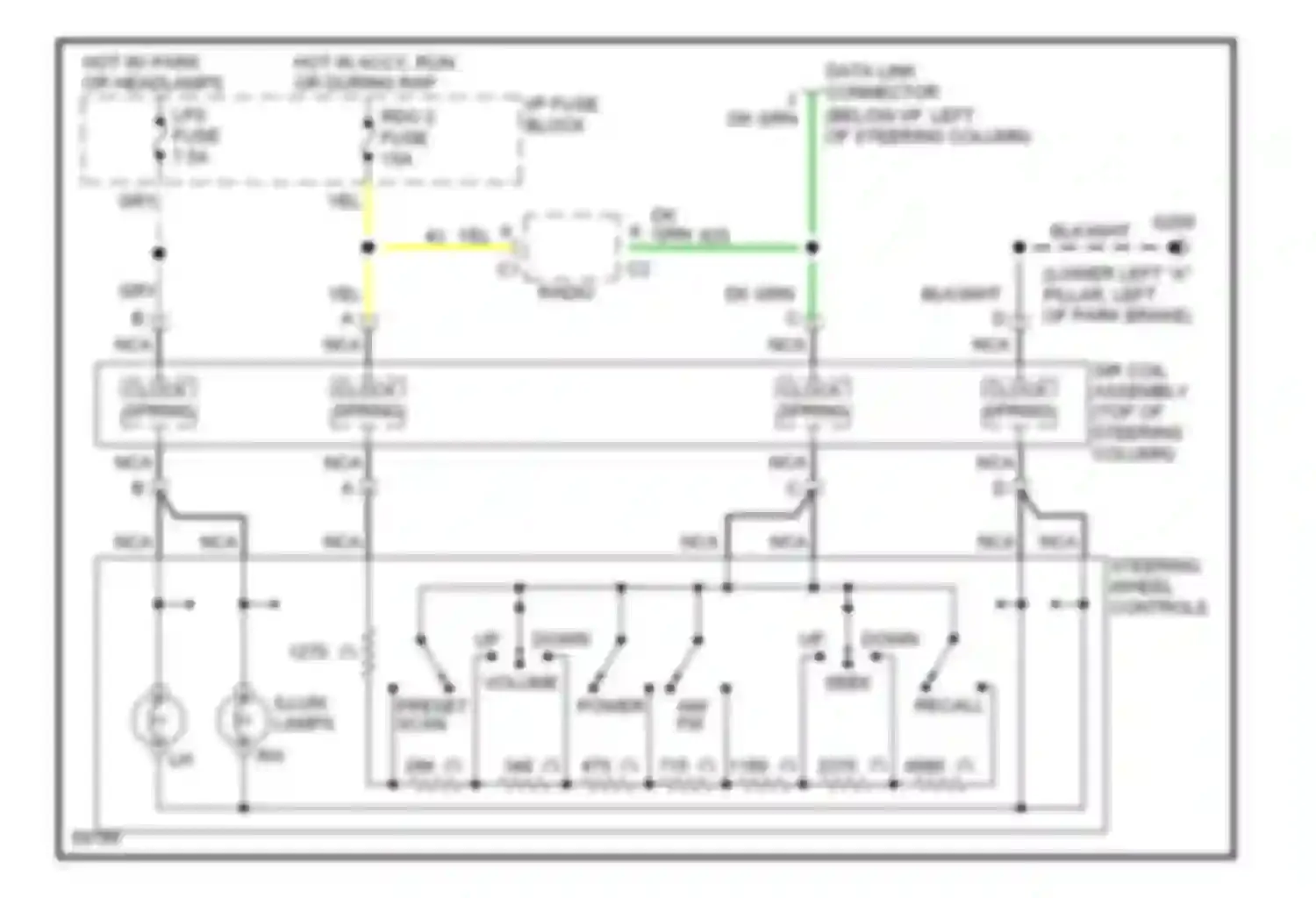 Silhouette Oldsmobile I (1989-1996): Steering wheel controls circuit