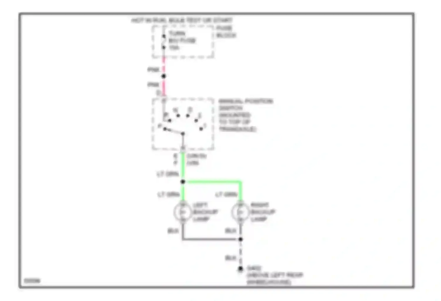 Silhouette Oldsmobile I (1989-1996): Backup lamps circuit