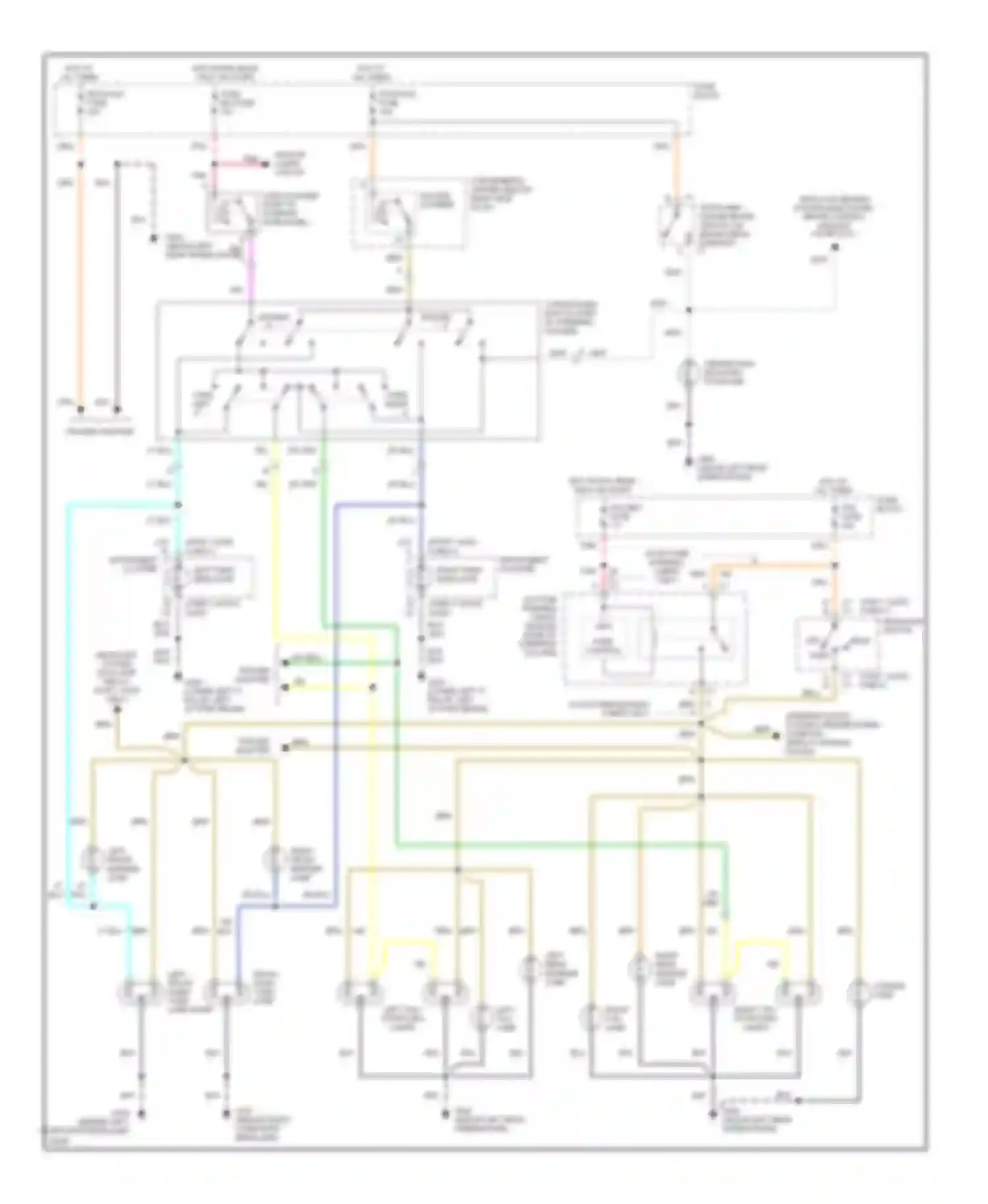 Silhouette Oldsmobile I (1989-1996): Exterior lamps circuit