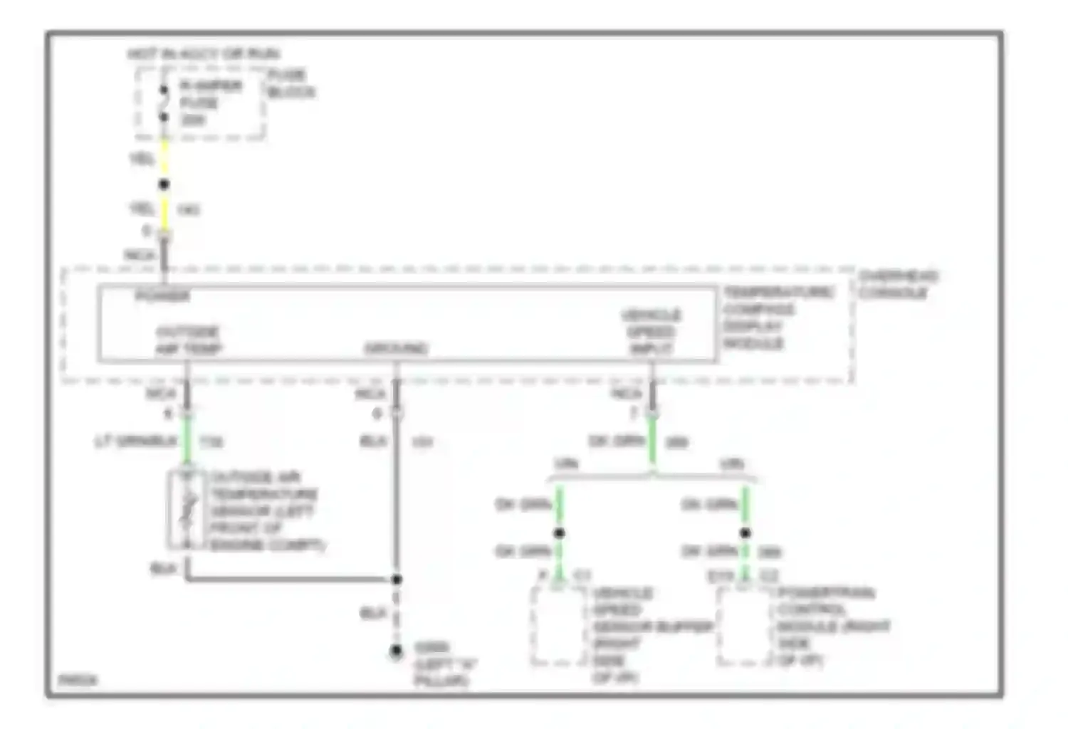 Silhouette Oldsmobile I (1989-1996): Overhead console circuit