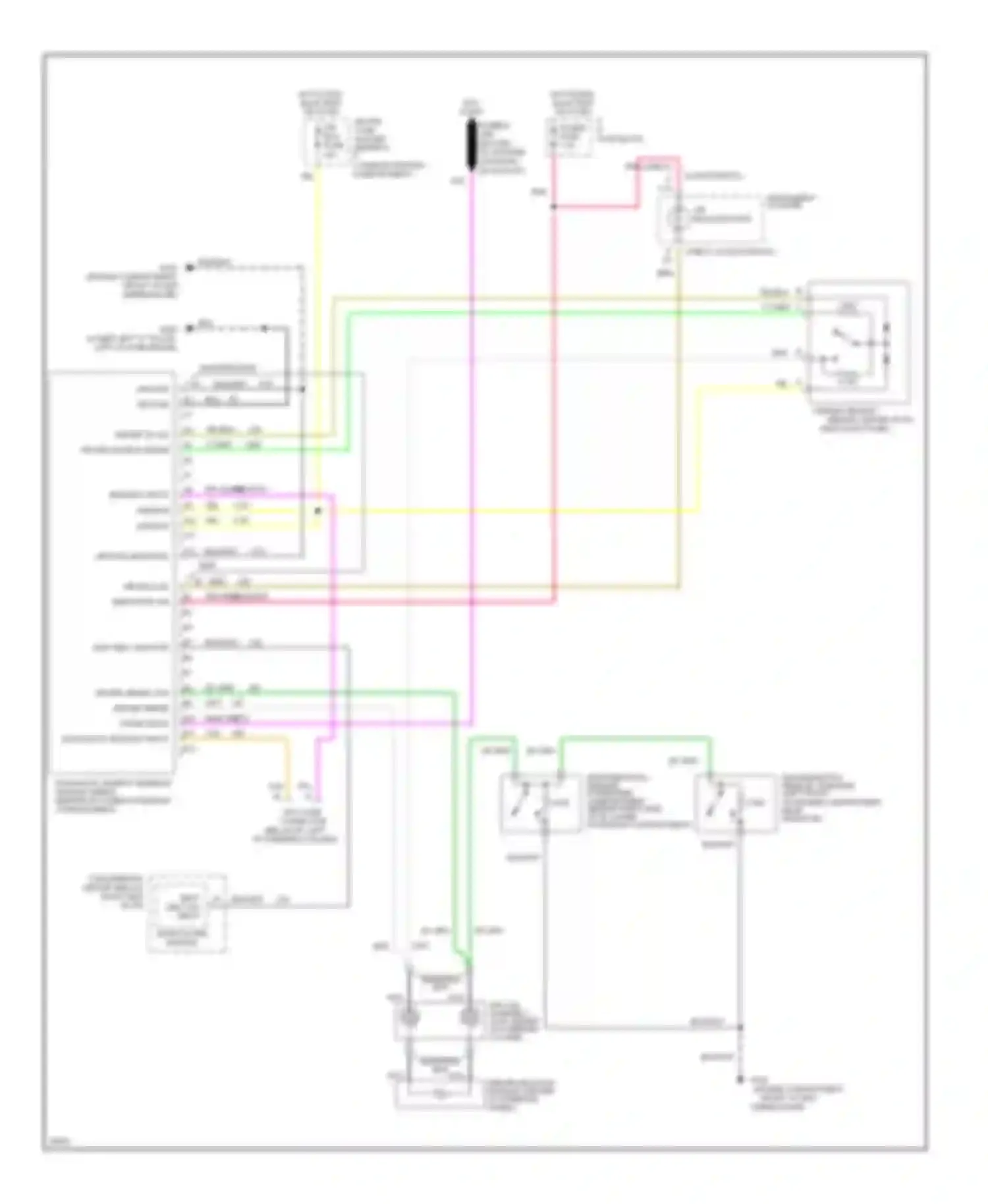 Silhouette Oldsmobile I (1989-1996): Supplemental restraint circuit