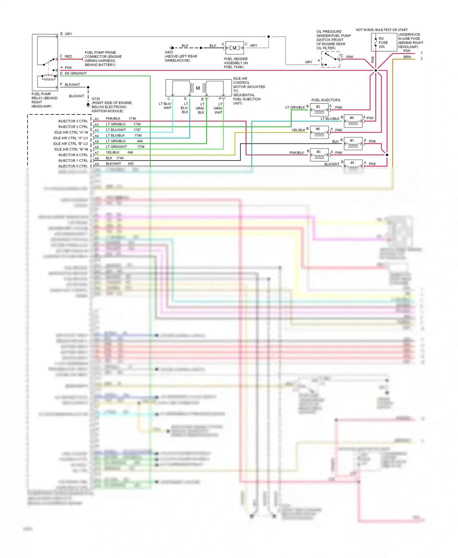 Oldsmobile Silhouette I (1989-1996) a/c request data input/output wiring diagram  (1 of 1)