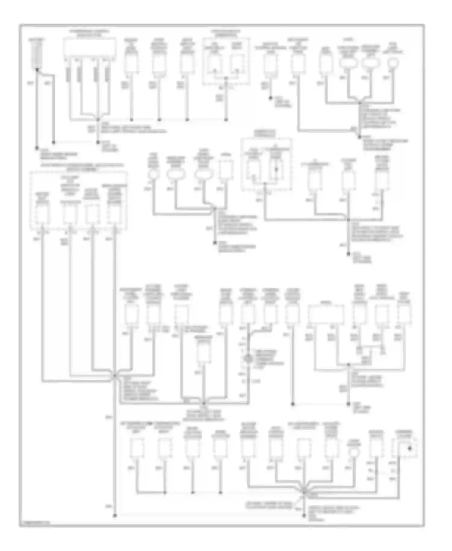 Silhouette Oldsmobile II (1996-2004): Ground distribution circuit (1 of 3)