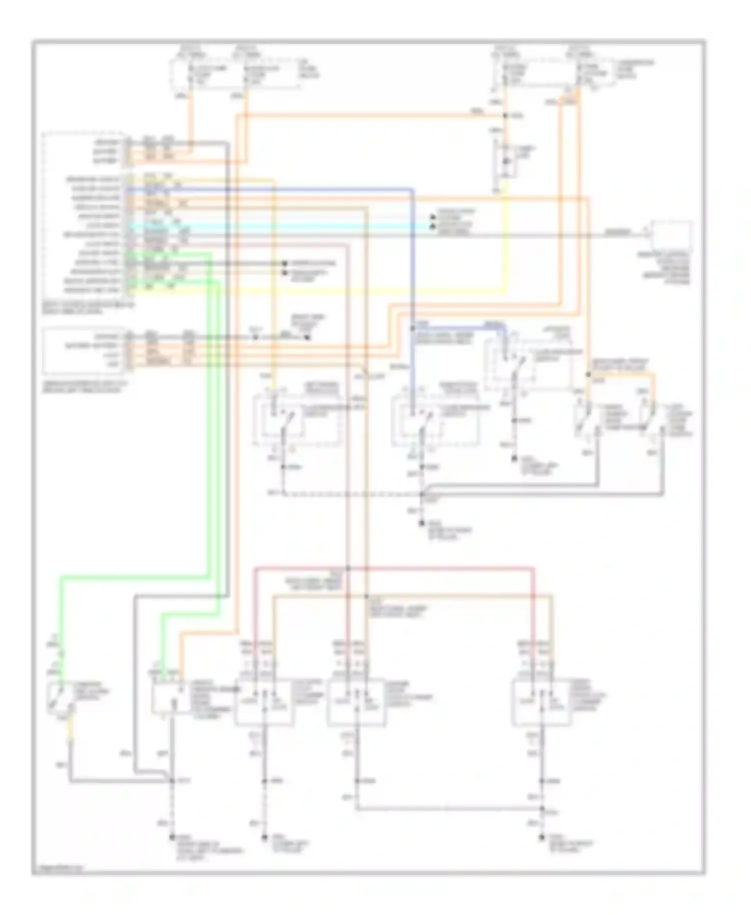 Wiring diagram driver door lock cylinder switch for Oldsmobile Silhouette II (1996-2004) (1 of 2)