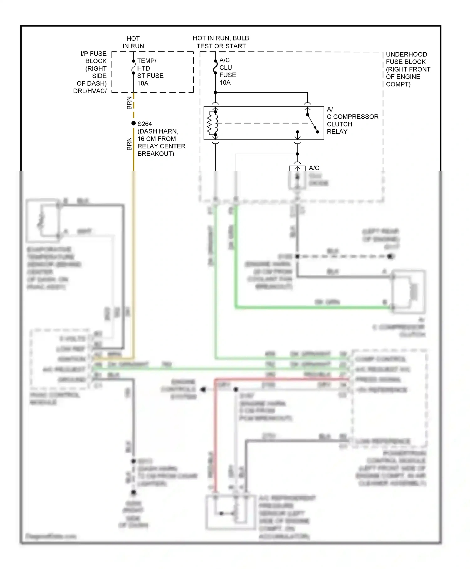 Oldsmobile Silhouette II (1996-2004) engine controls system wiring diagram  (1 of 4)