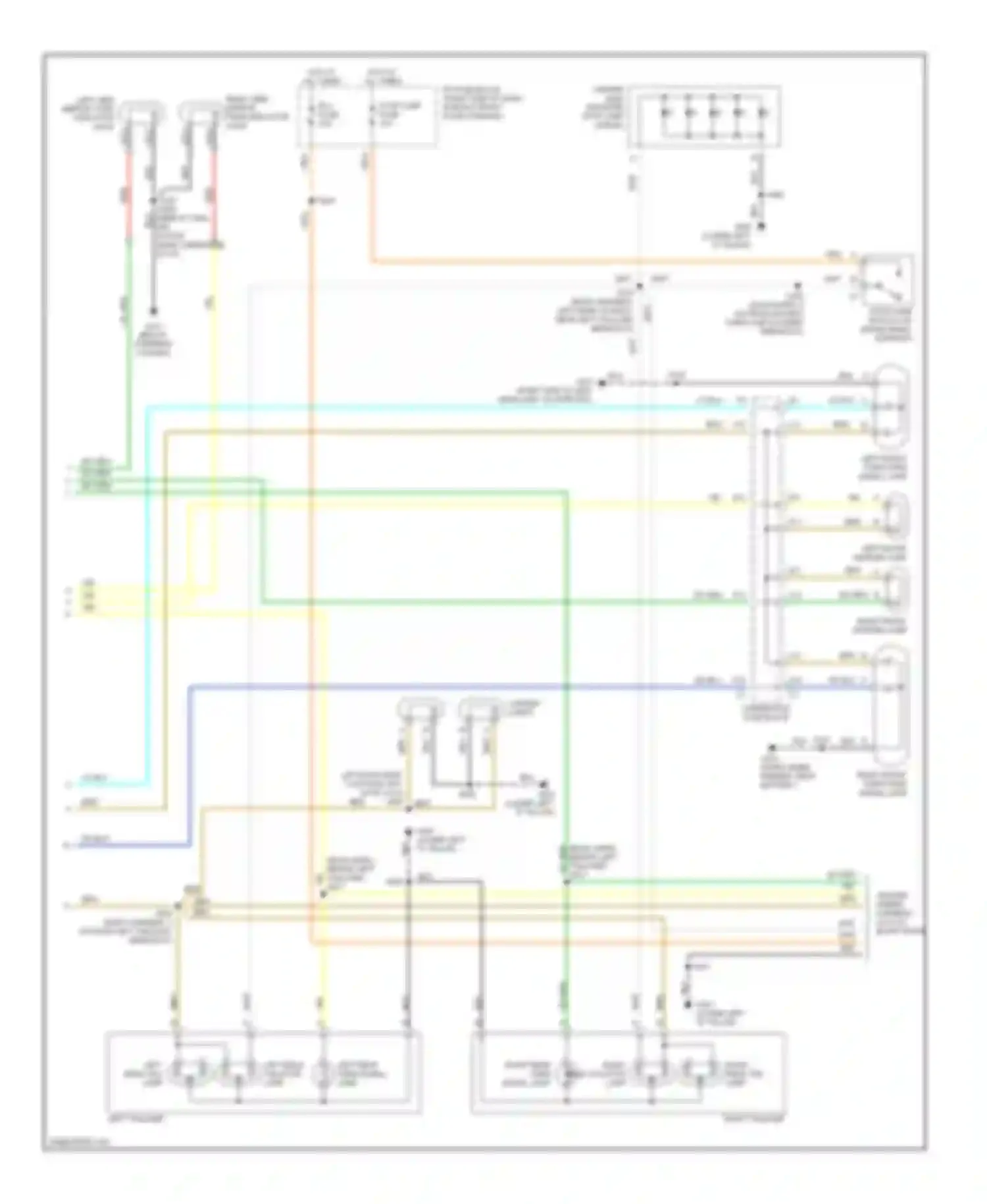 Wiring diagram license lamps for Oldsmobile Silhouette II (1996-2004) (1 of 2)