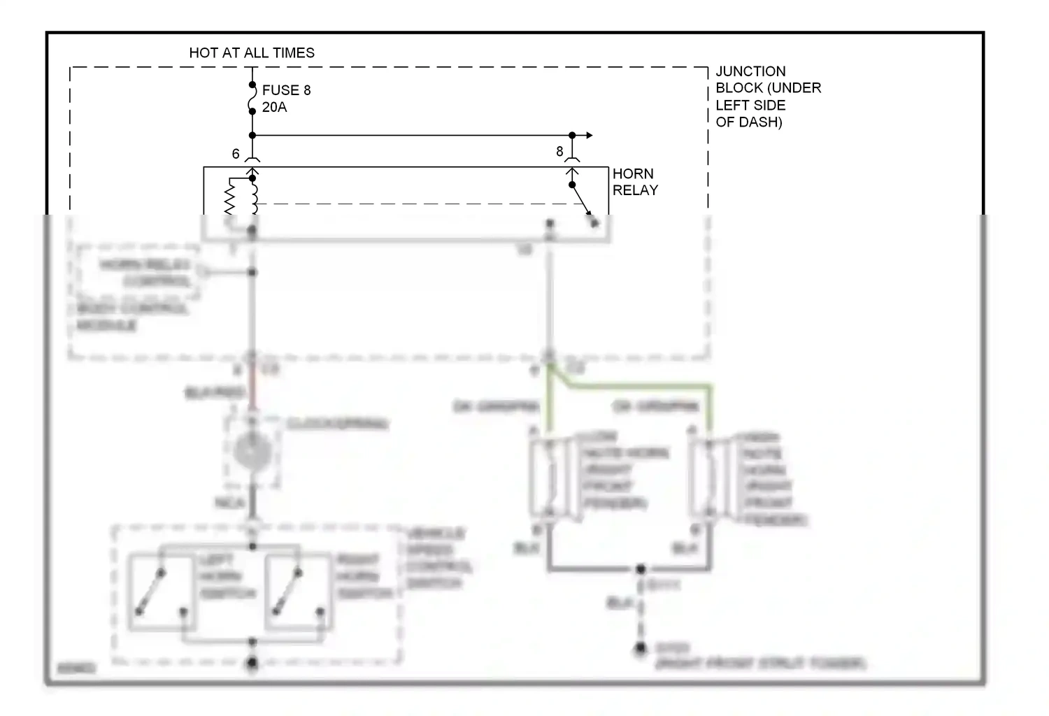 Wiring diagram body control module for Plymouth Breeze I (1995-2000) (9 of 21)