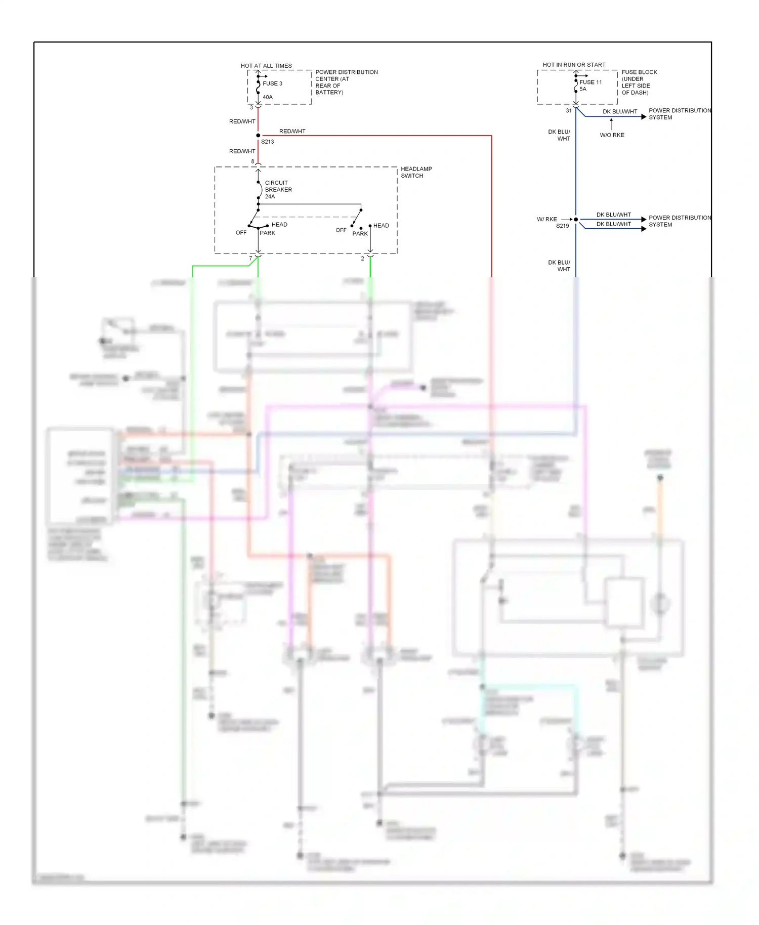 Wiring diagram remote keyless entry module for Plymouth Neon I (1993-2001) (2 of 4)