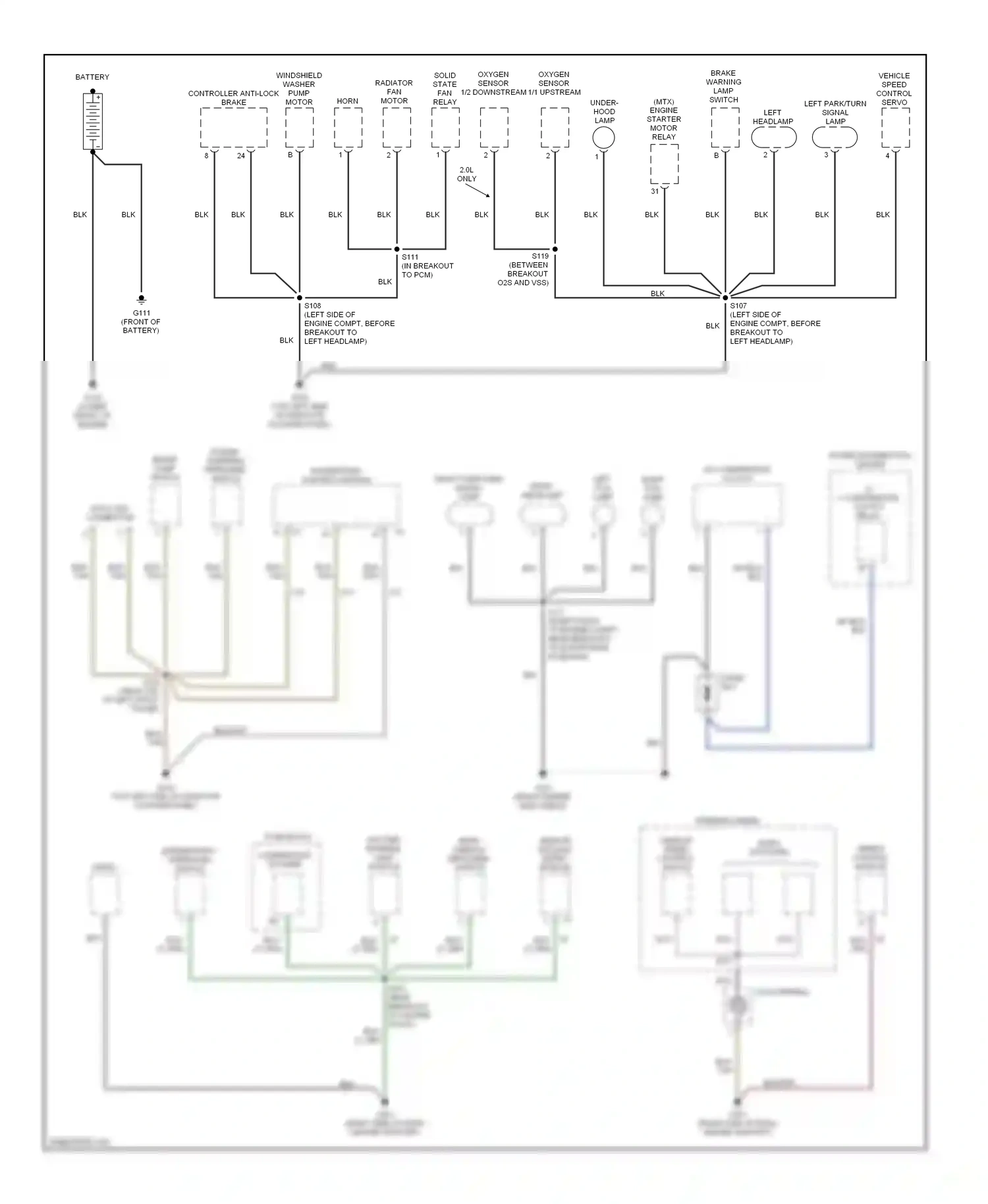 Wiring diagram solid state fan relay for Plymouth Neon I (1993-2001) (1 of 2)