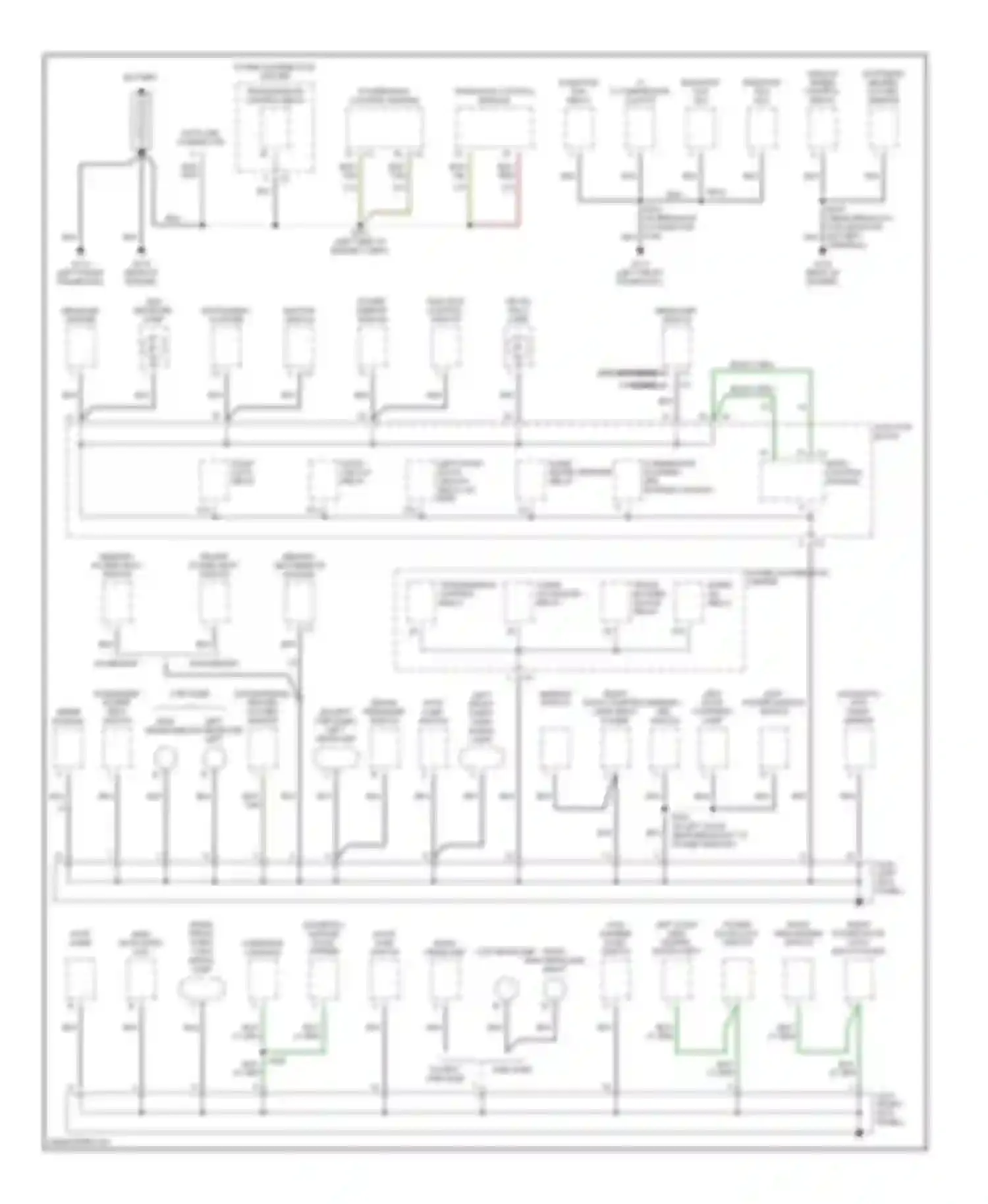 Voyager Plymouth III (1995-2000): Ground distribution circuit (1 of 2)