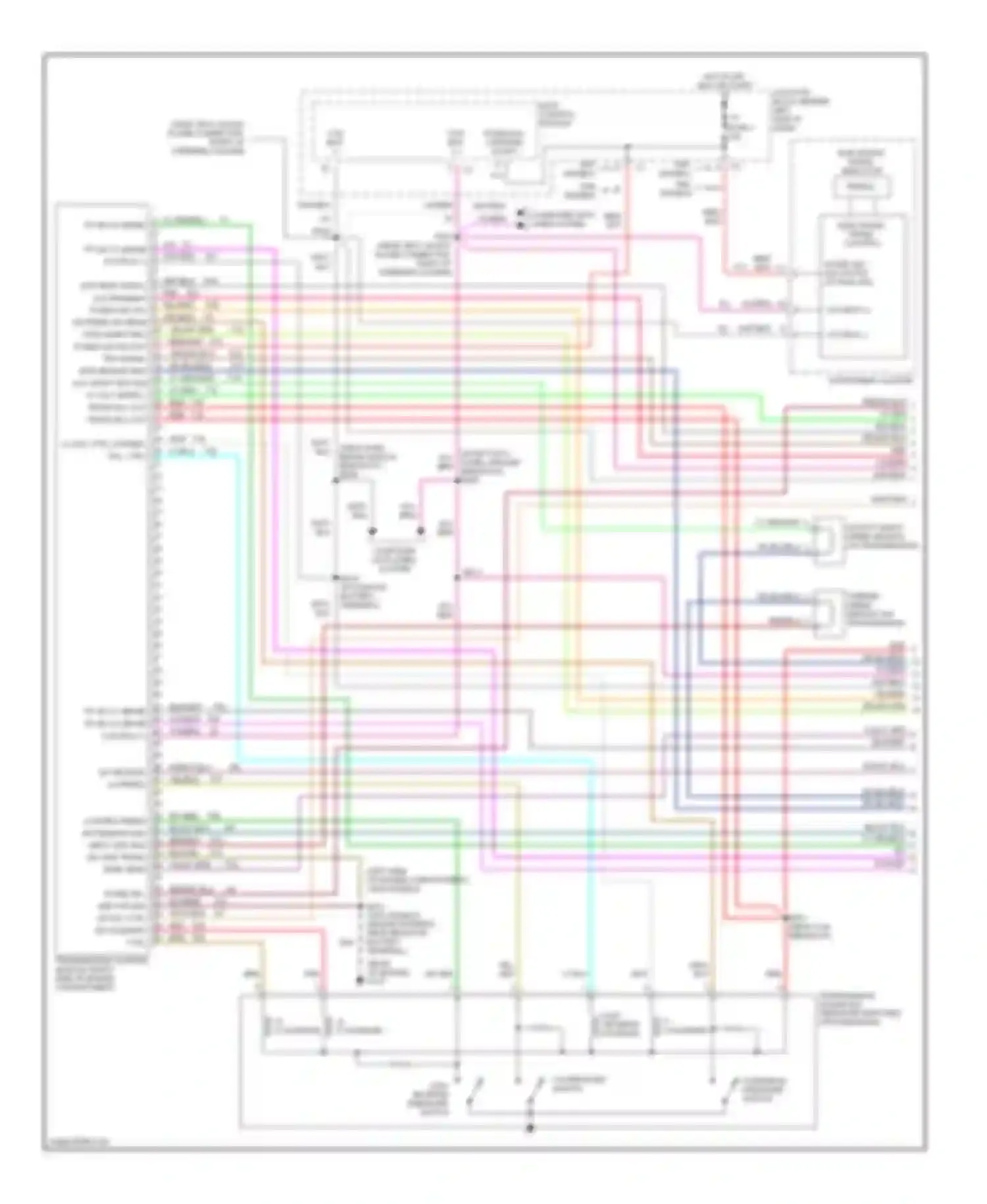 Wiring diagram electronic prndl indicator for Plymouth Voyager III (1995-2000) (1 of 2)