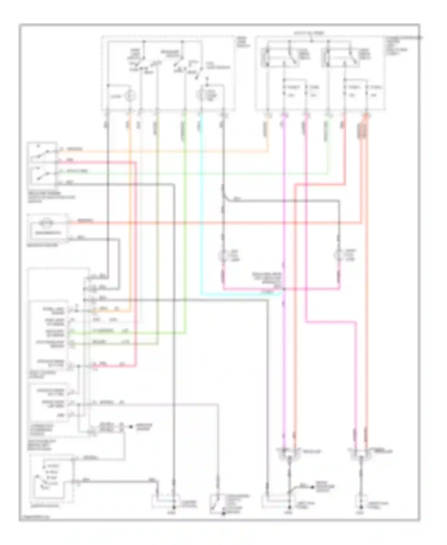 Wiring diagram high/low beam rly ctrl for Plymouth Voyager III (1995-2000) (1 of 2)