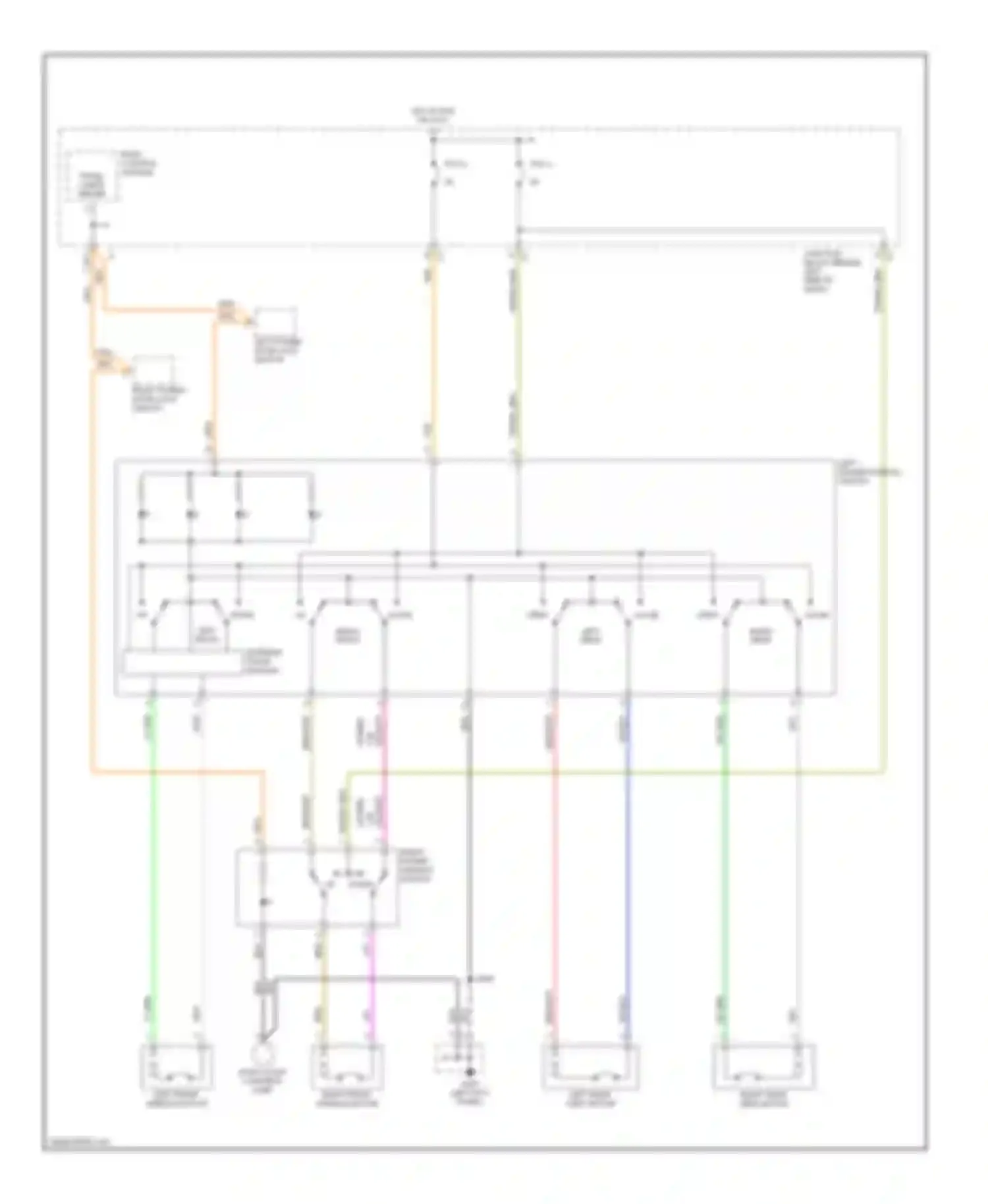Wiring diagram right power window switch for Plymouth Voyager III (1995-2000) (3 of 3)