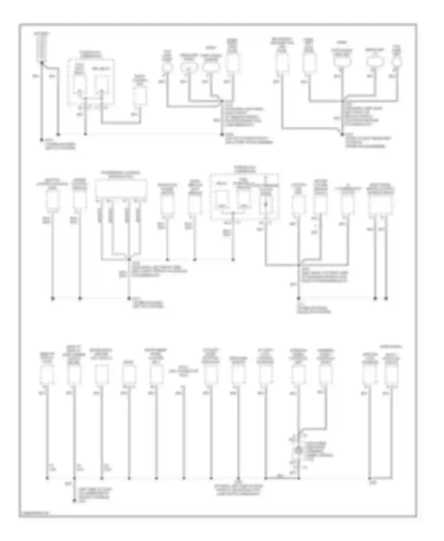Aztek Pontiac I (2001-2005): Ground distribution circuit (1 of 3)