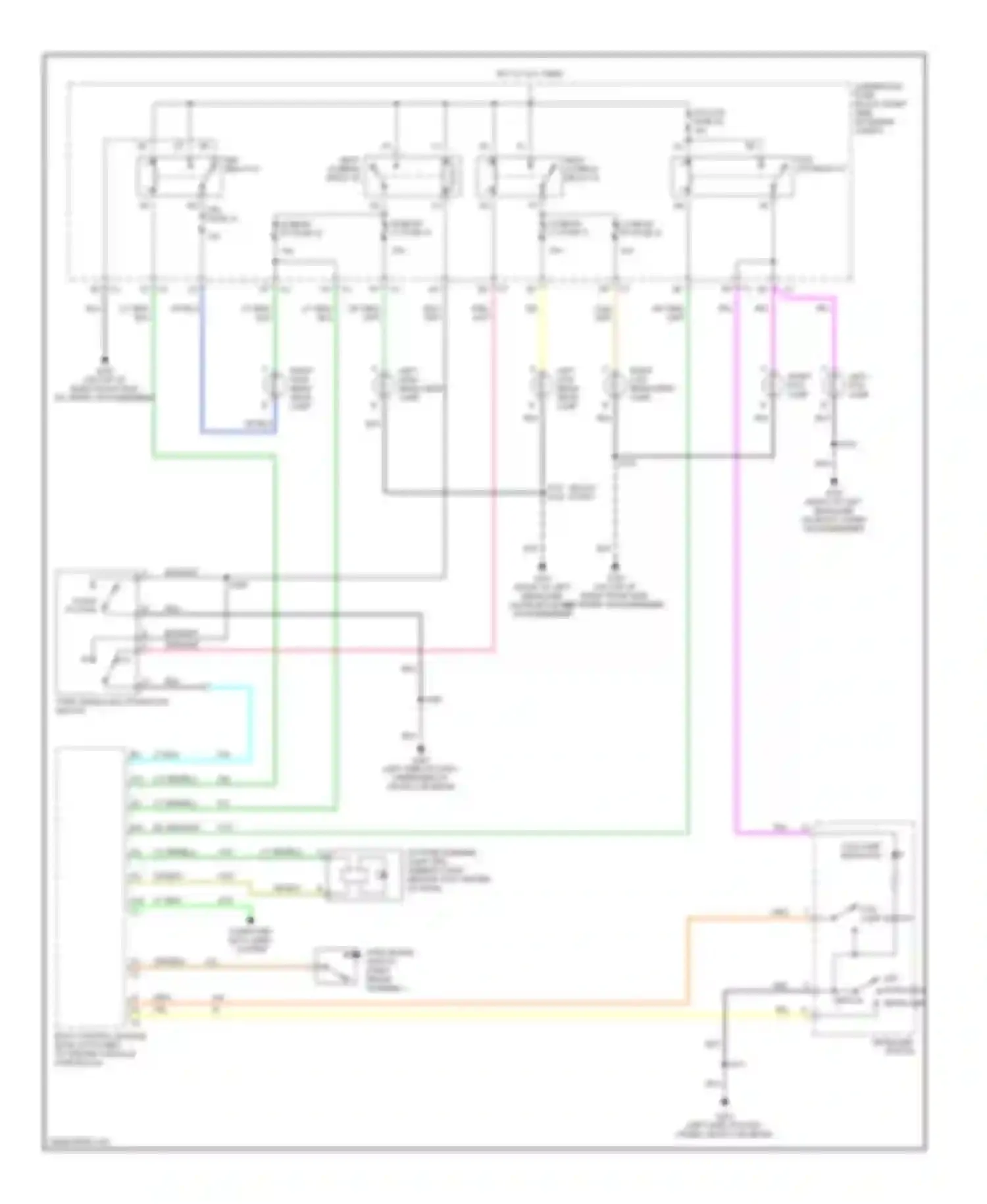 Aztek Pontiac I (2001-2005): Headlights circuit