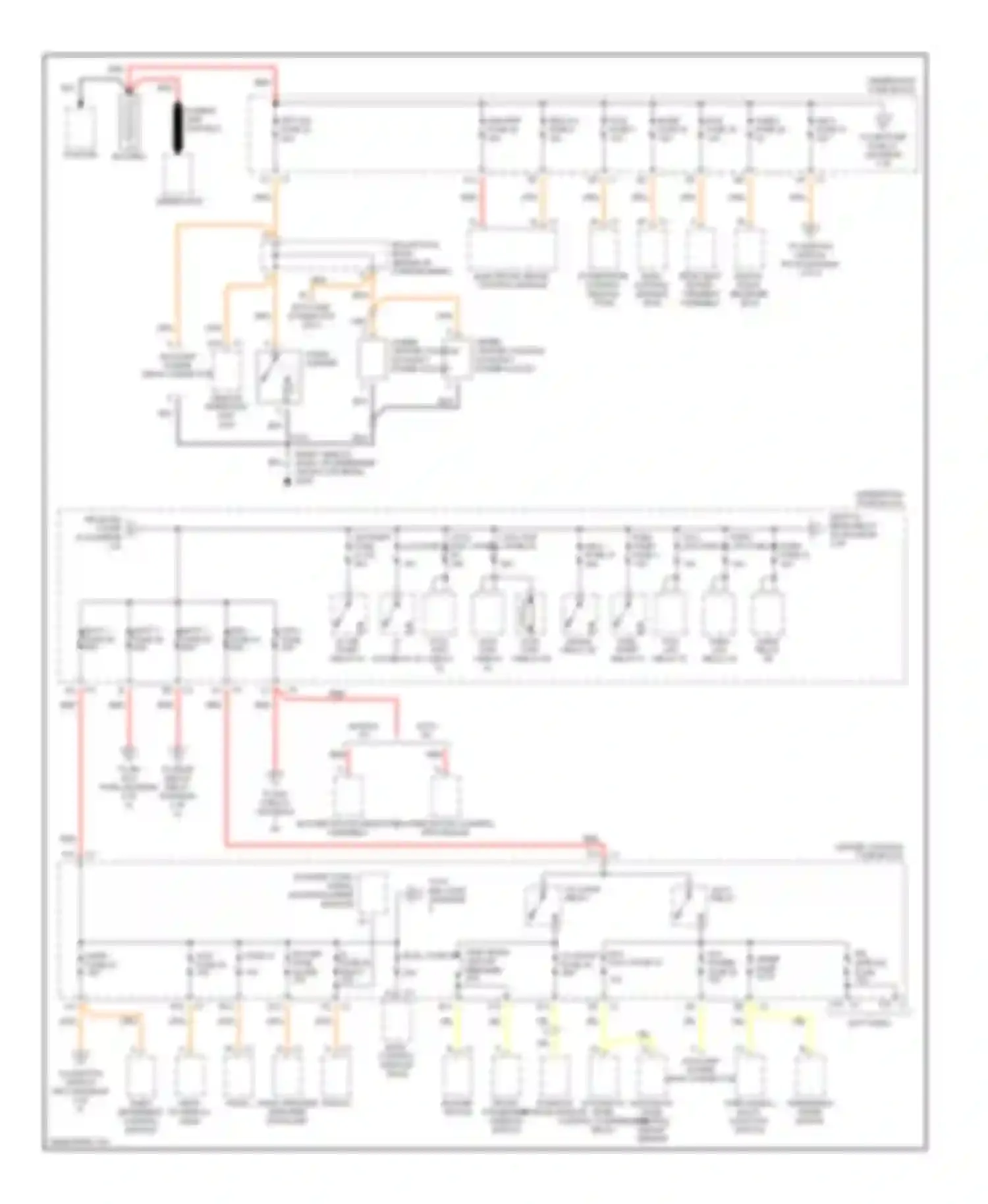 Aztek Pontiac I (2001-2005): Power distribution circuit (1 of 4)