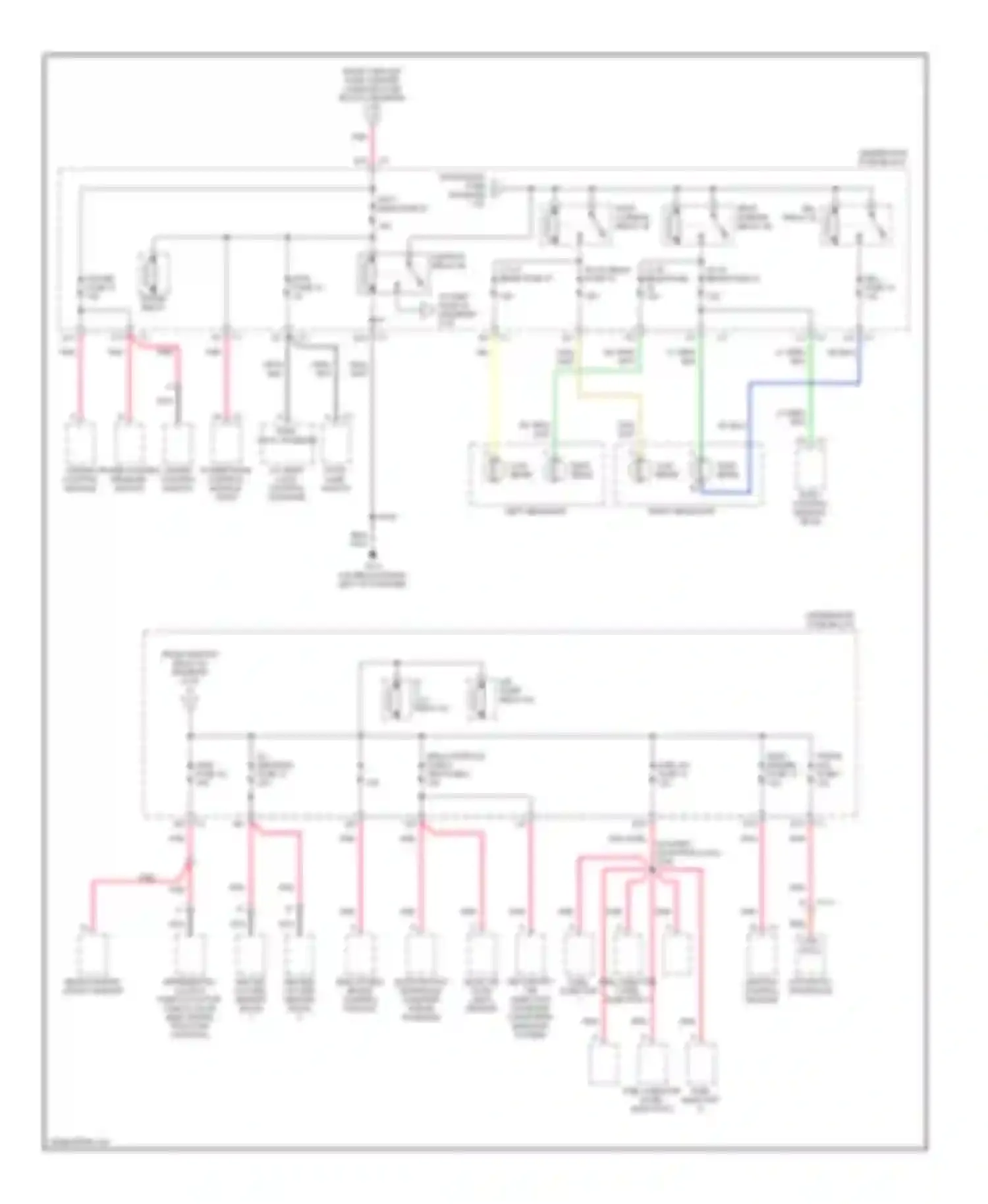 Aztek Pontiac I (2001-2005): Power distribution circuit (2 of 4)