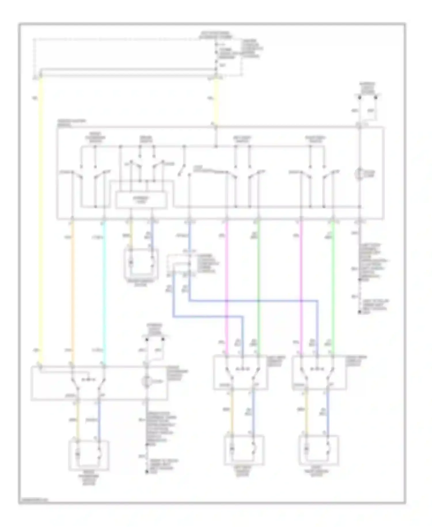 Aztek Pontiac I (2001-2005): Power windows circuit