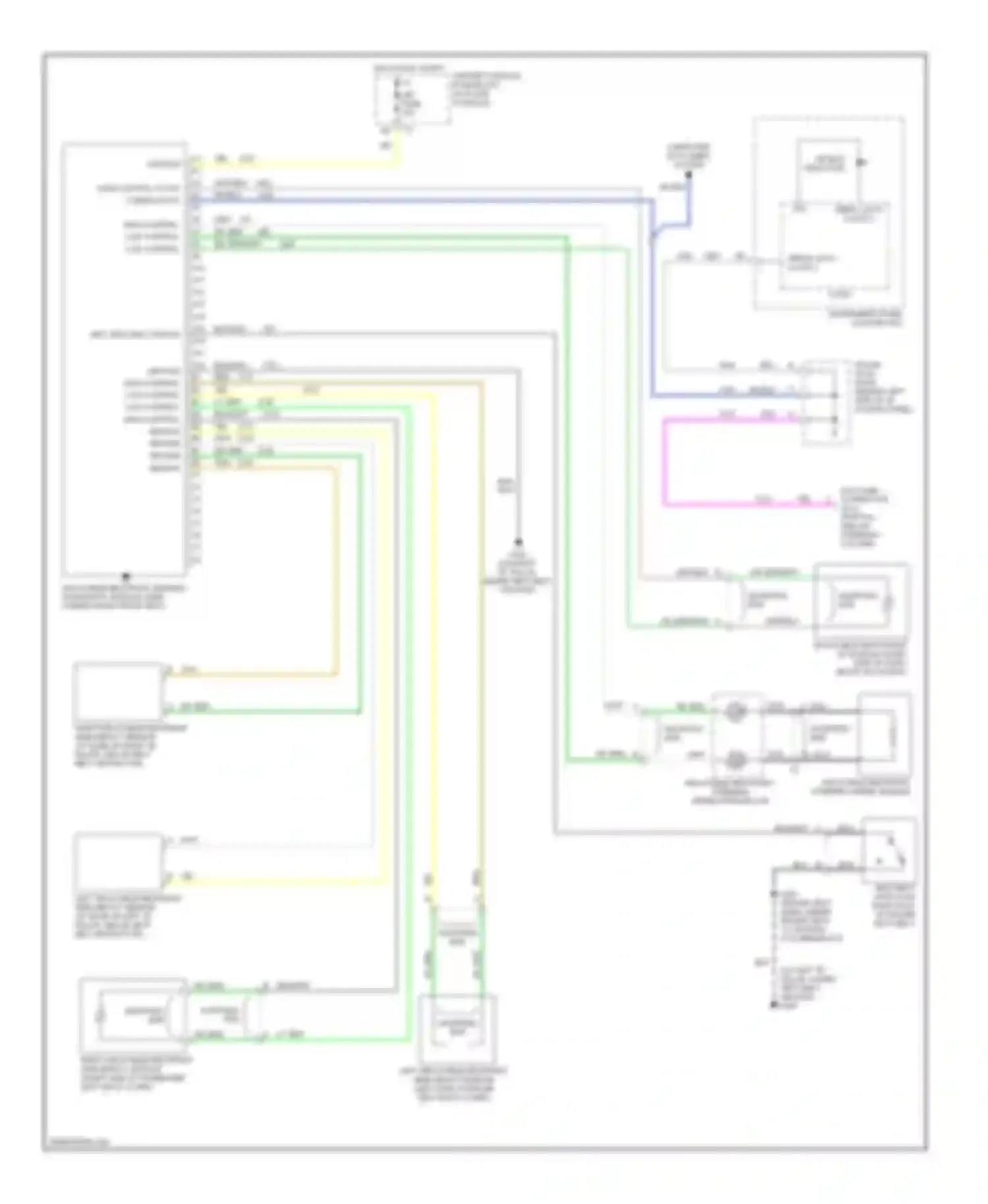 Aztek Pontiac I (2001-2005): Supplemental restraints circuit
