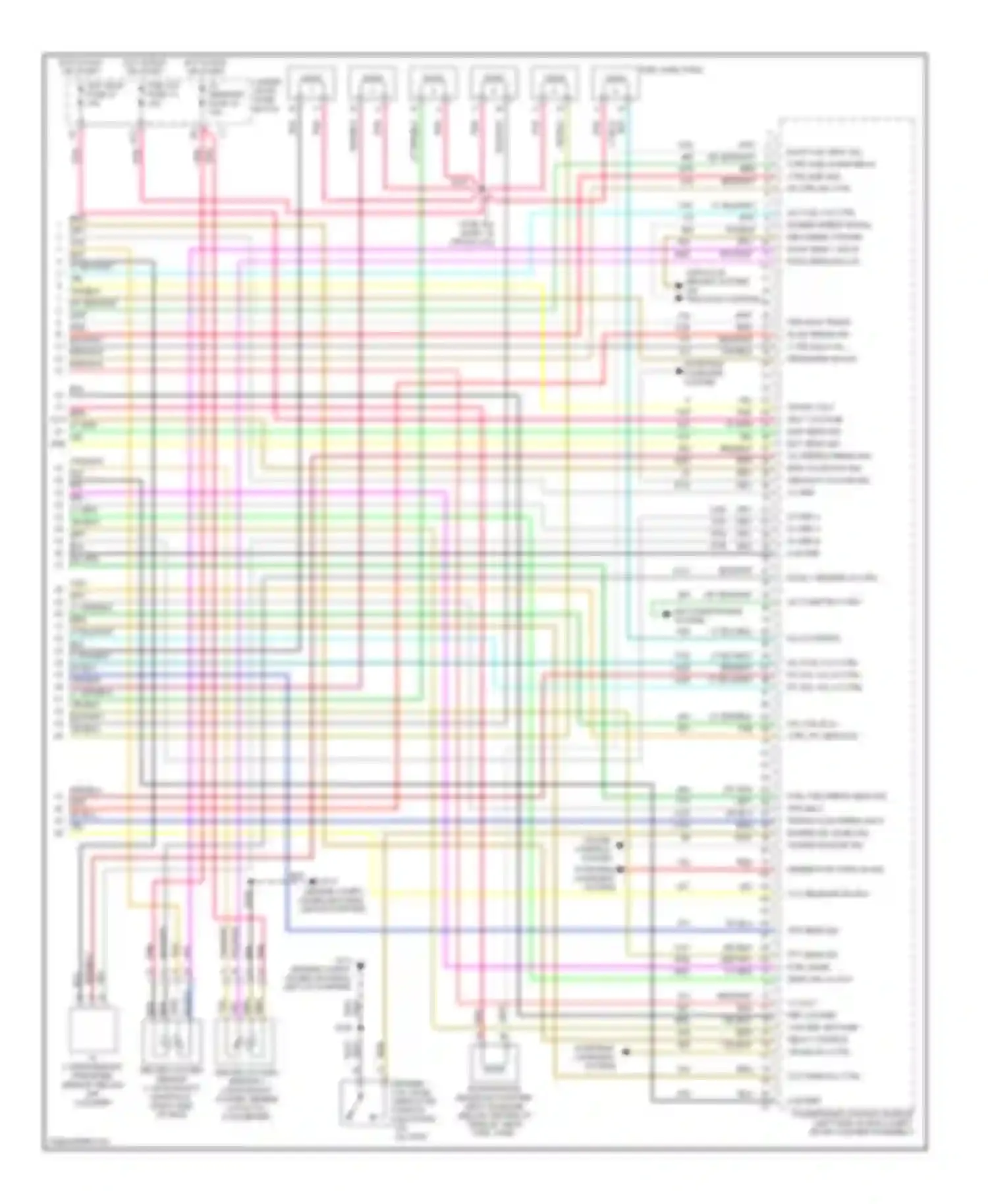 Wiring diagram blk/ wht for Pontiac Aztek I (2001-2005) (3 of 3)