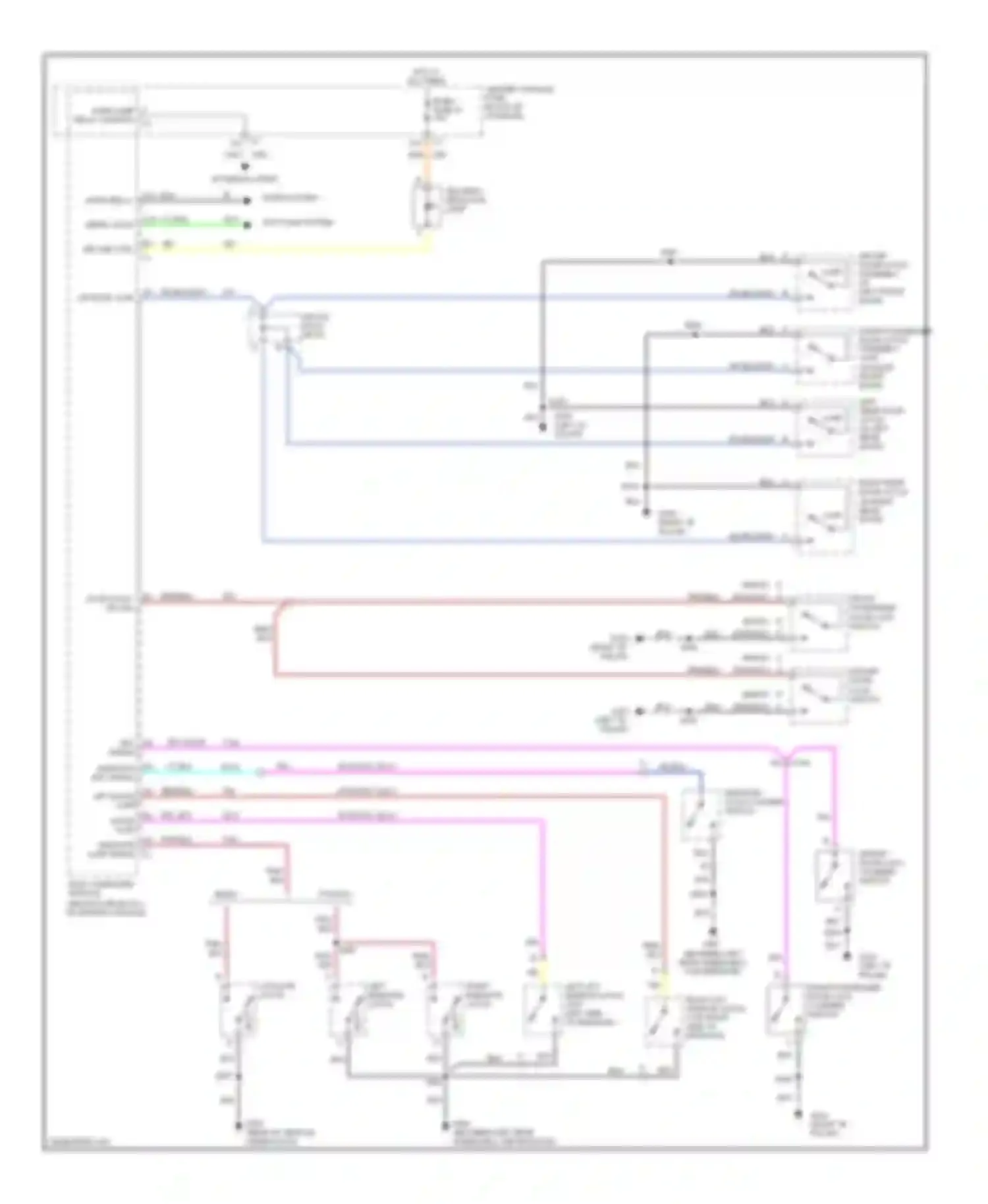 Wiring diagram door lock switch for Pontiac Aztek I (2001-2005) (1 of 1)