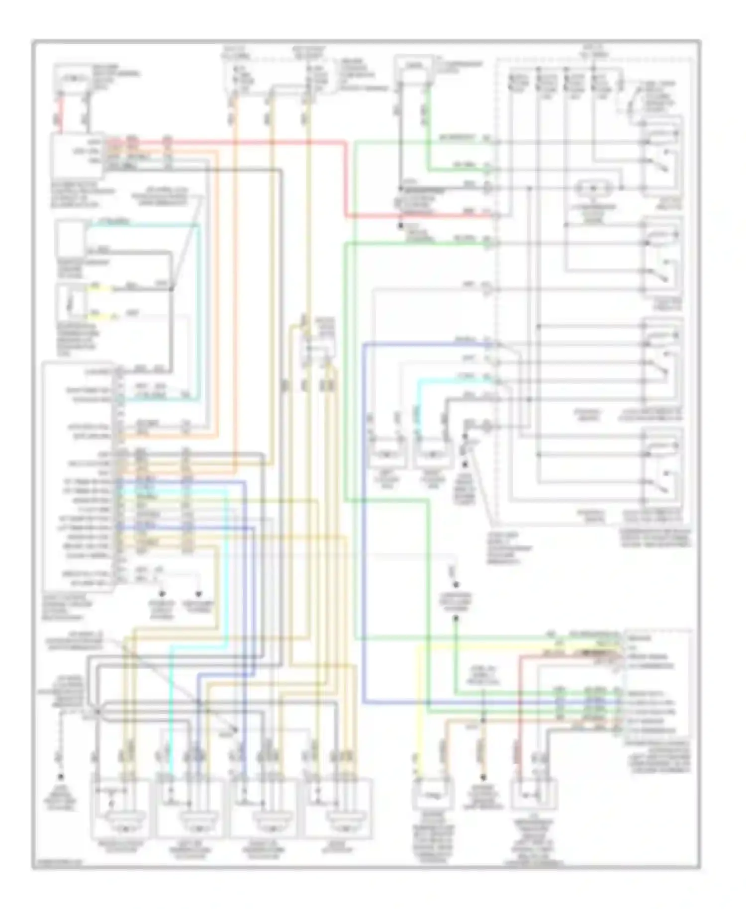 Wiring diagram mode actuator for Pontiac Aztek I (2001-2005) (1 of 2)