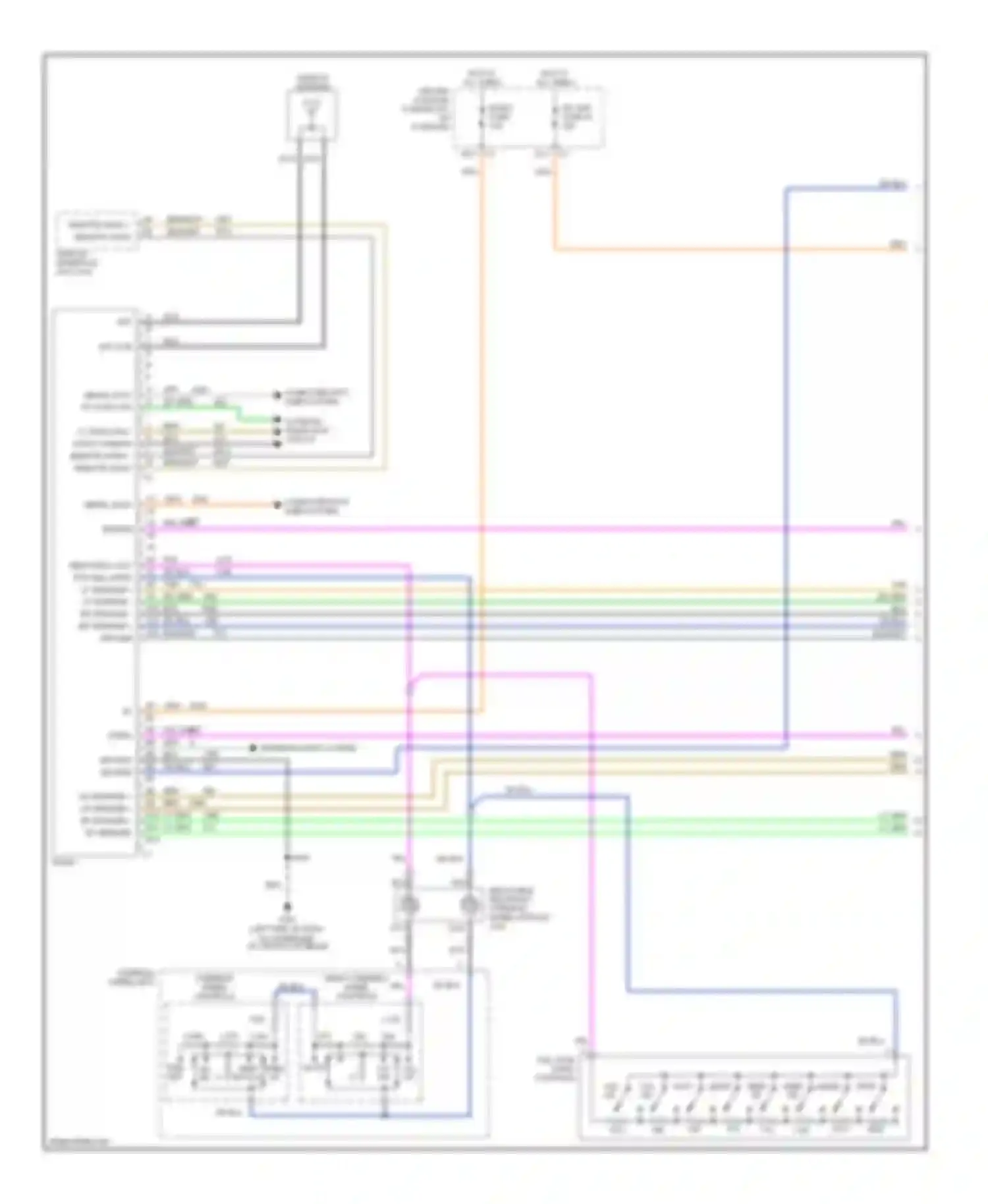 Wiring diagram mute seek up seek dn play for Pontiac Aztek I (2001-2005) (2 of 2)