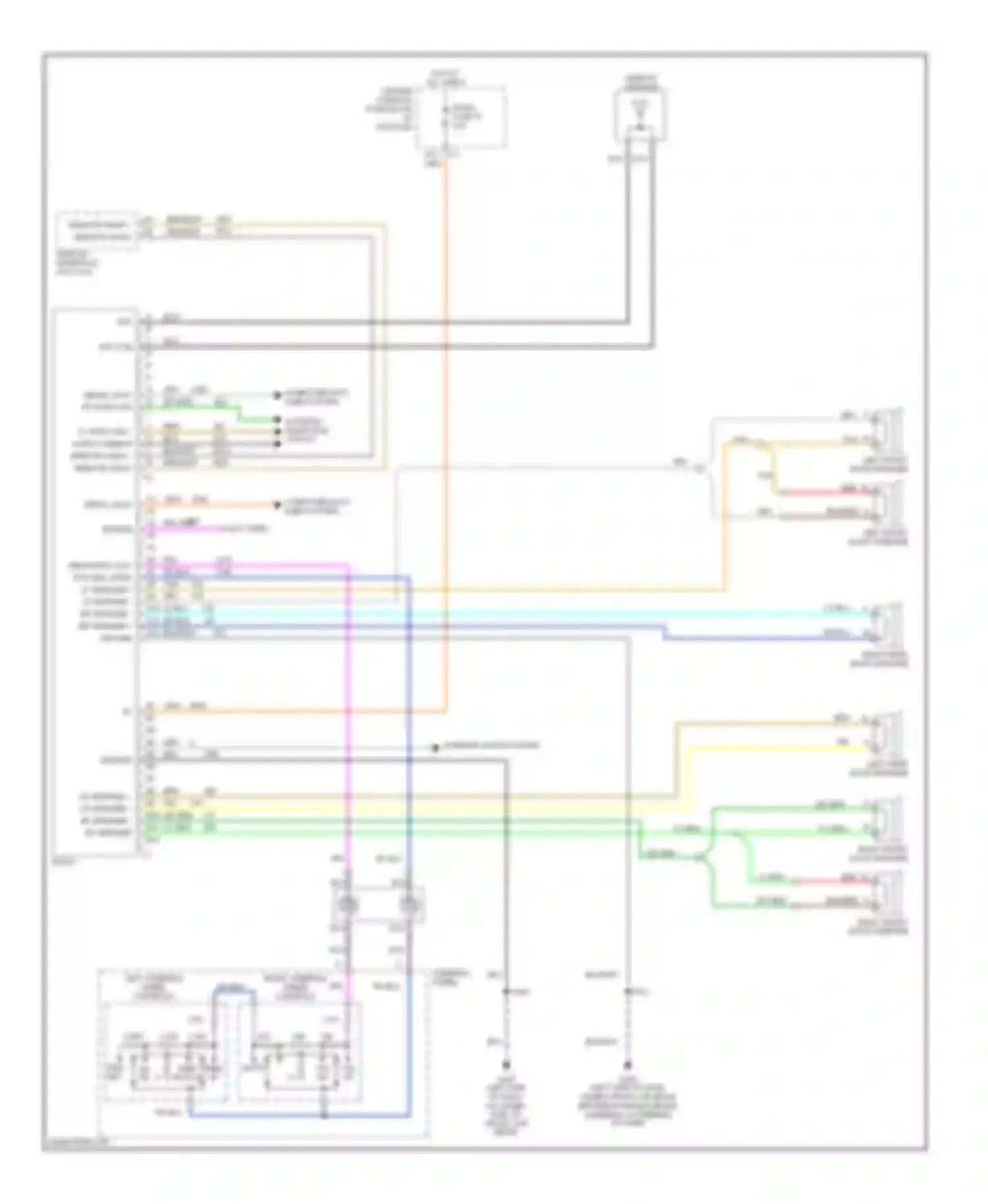 Wiring diagram right front door tweeter for Pontiac Aztek I (2001-2005) (1 of 4)