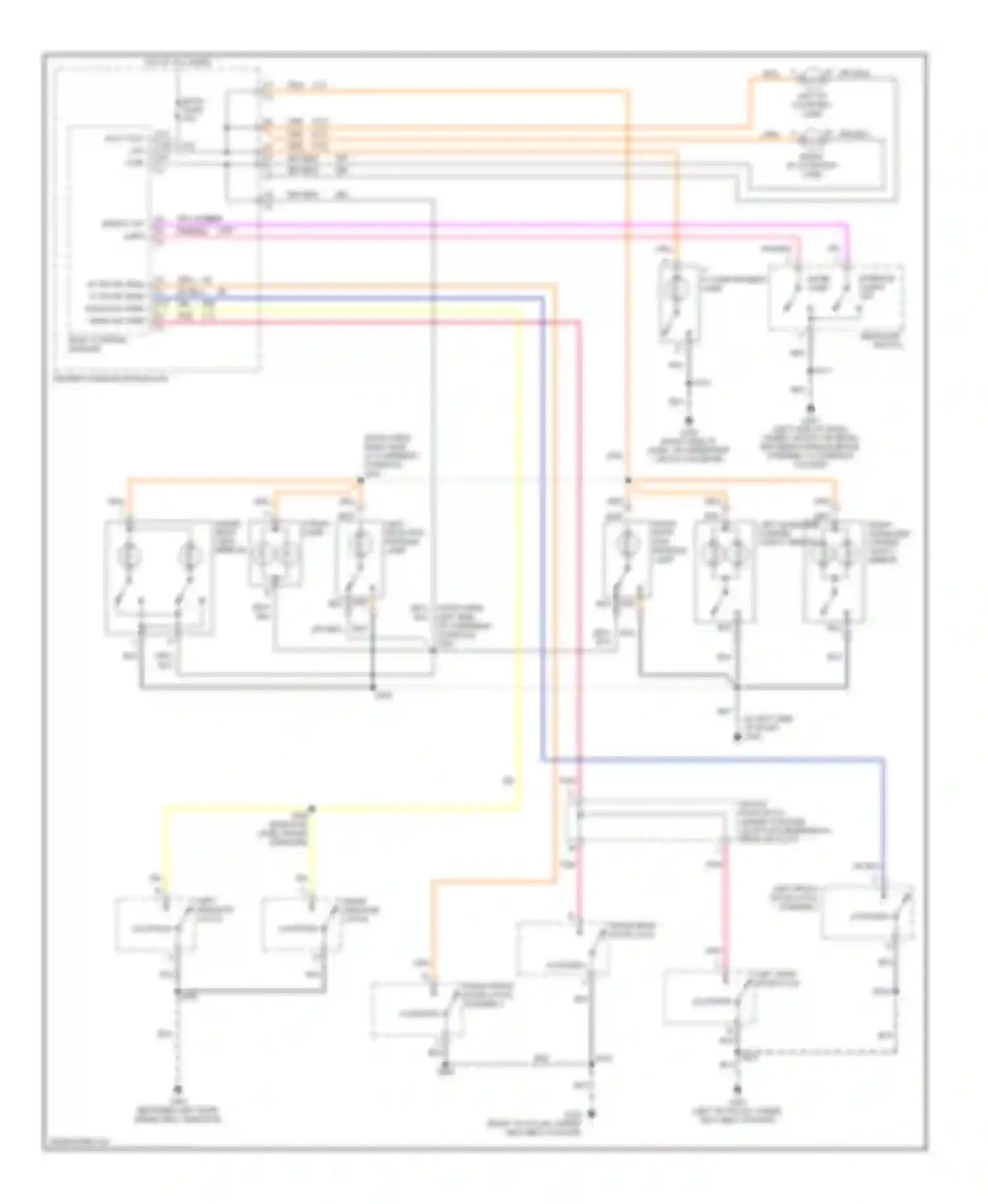 Wiring diagram right sunshade lighted vanity mirror for Pontiac Aztek I (2001-2005) (1 of 1)