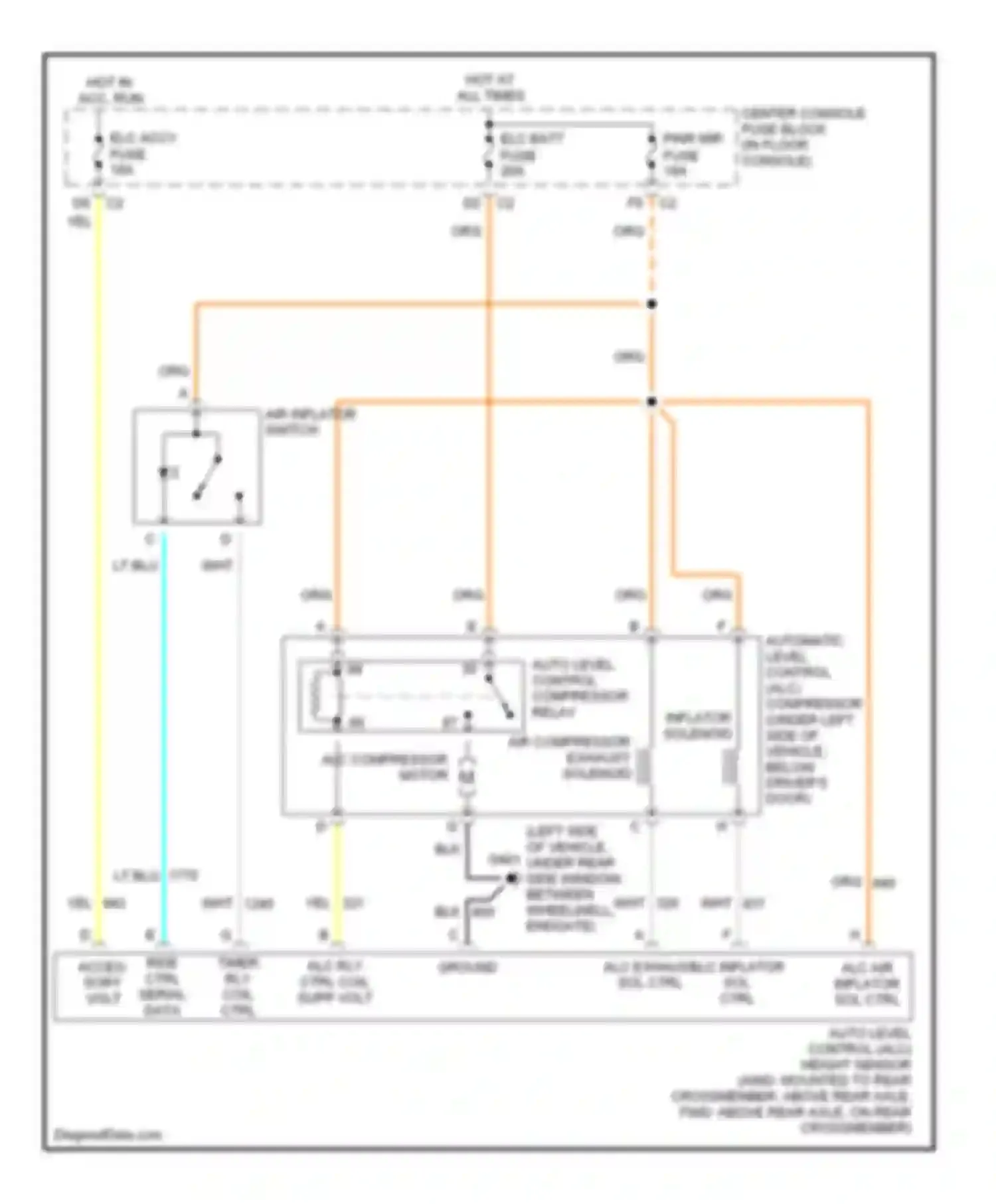 Wiring diagram timer rly coil ctrl for Pontiac Aztek I (2001-2005) (1 of 1)