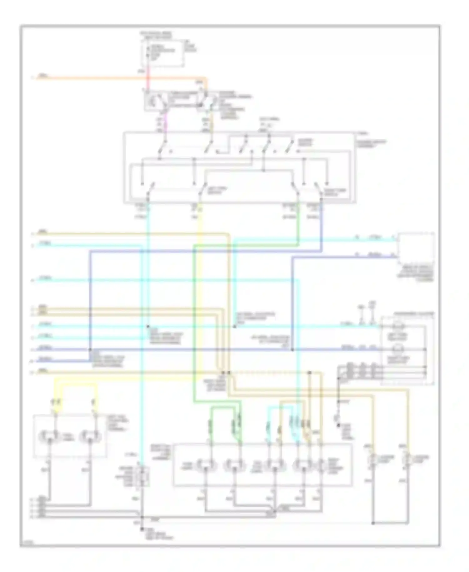 Wiring diagram from center i/p cross-channel) for Pontiac Bonneville IX (1991-1999) (2 of 2)