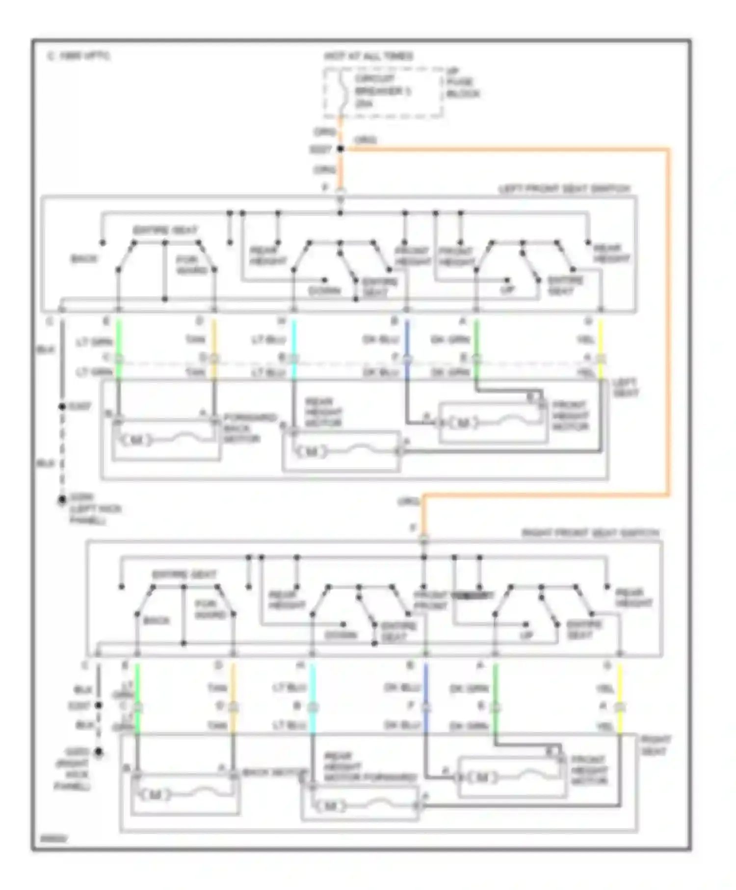 Wiring diagram front height front height for Pontiac Bonneville IX (1991-1999) (1 of 1)