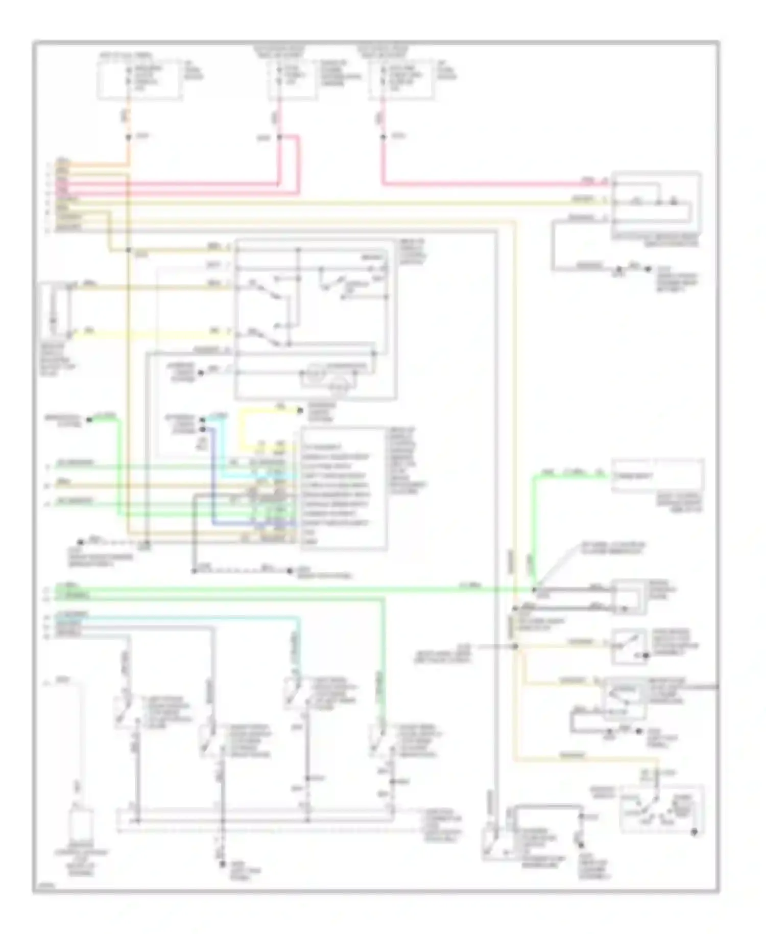 Wiring diagram head up display control switch for Pontiac Bonneville IX (1991-1999) (1 of 1)