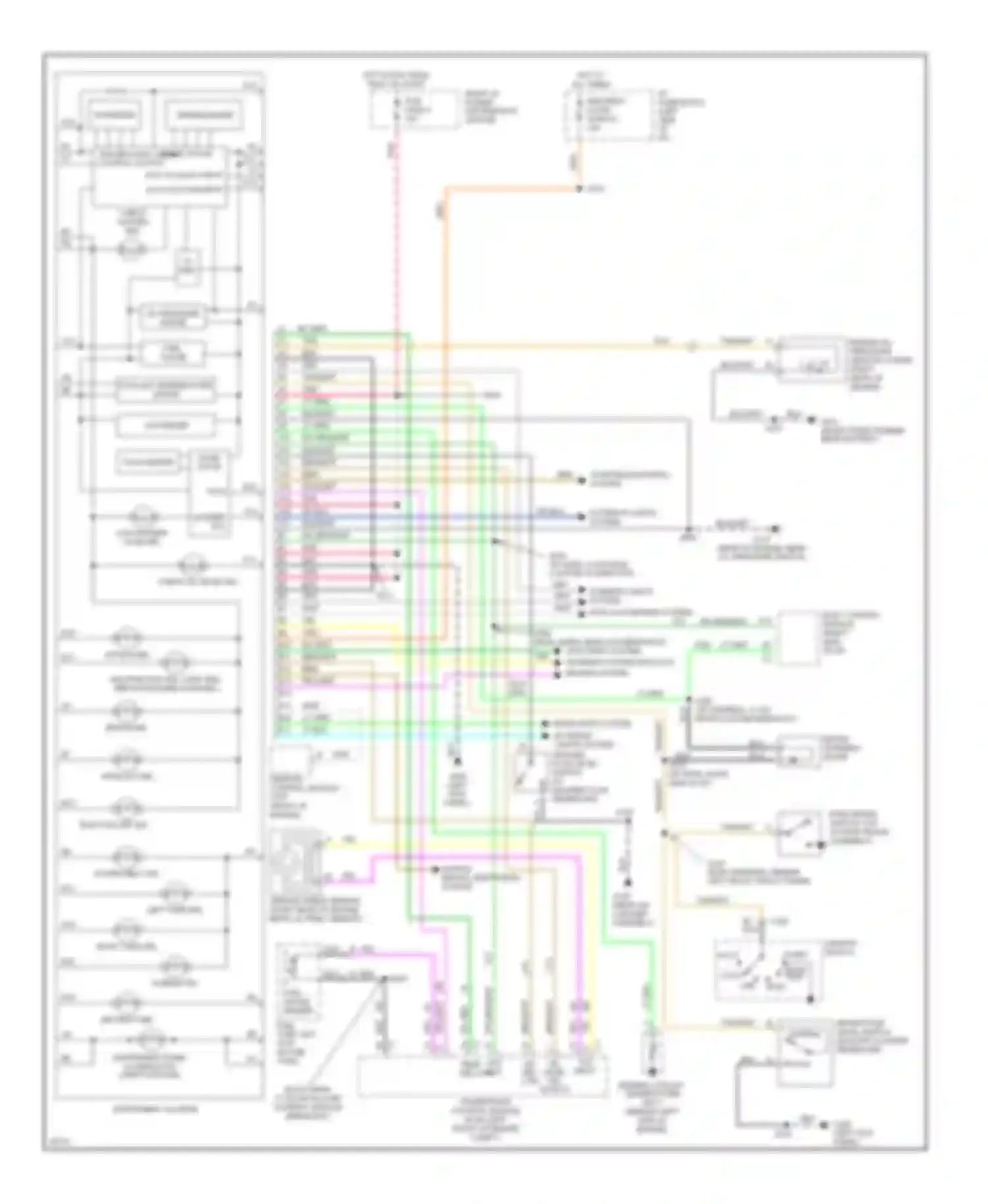Wiring diagram hot coolant input low voltage input for Pontiac Bonneville IX (1991-1999) (1 of 1)