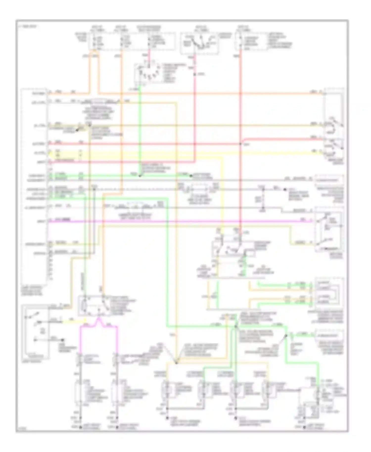 Wiring diagram lcm/hdlp circuit breaker for Pontiac Bonneville IX (1991-1999) (2 of 2)