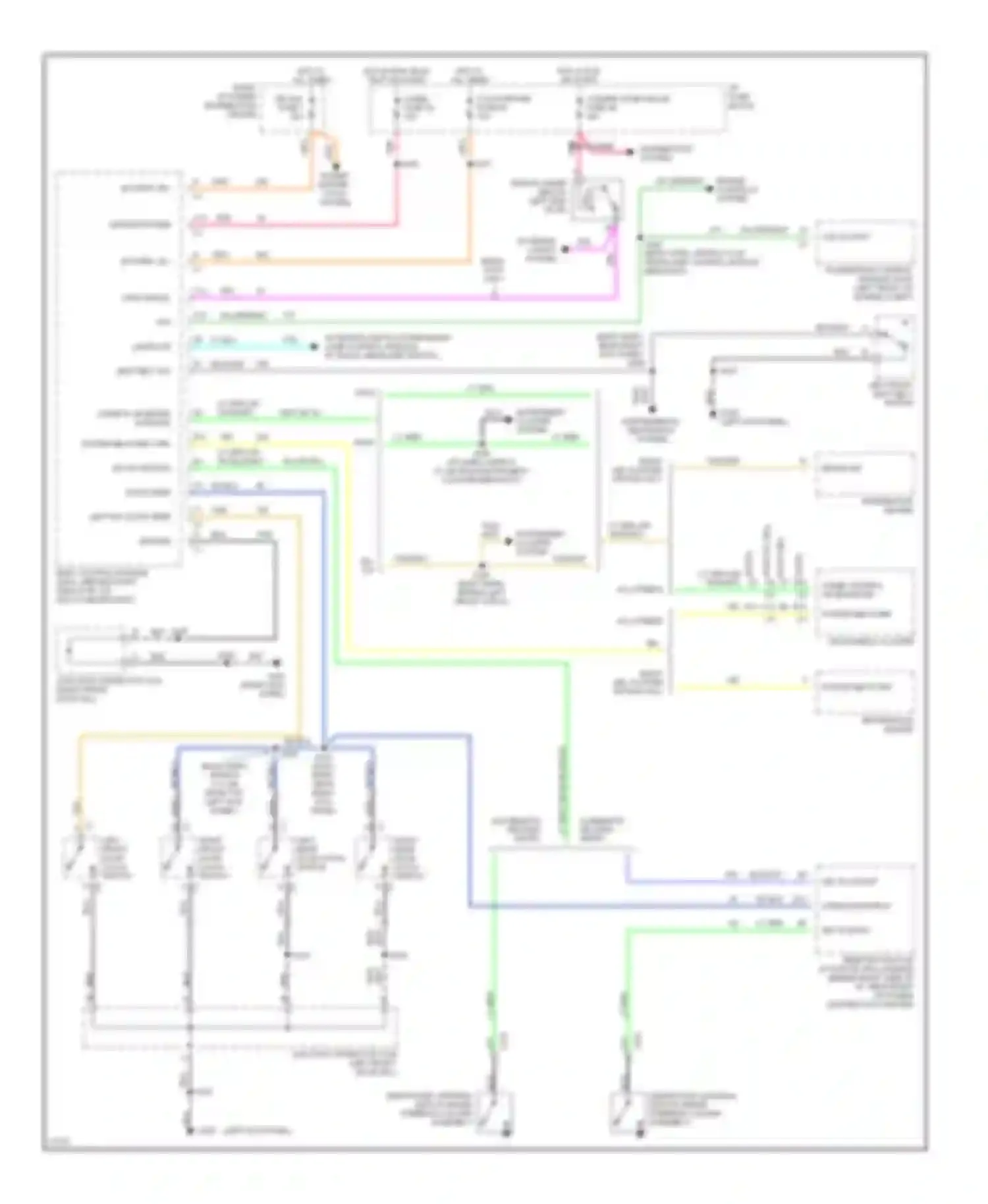 Wiring diagram power distrib- ution system for Pontiac Bonneville IX (1991-1999) (1 of 1)