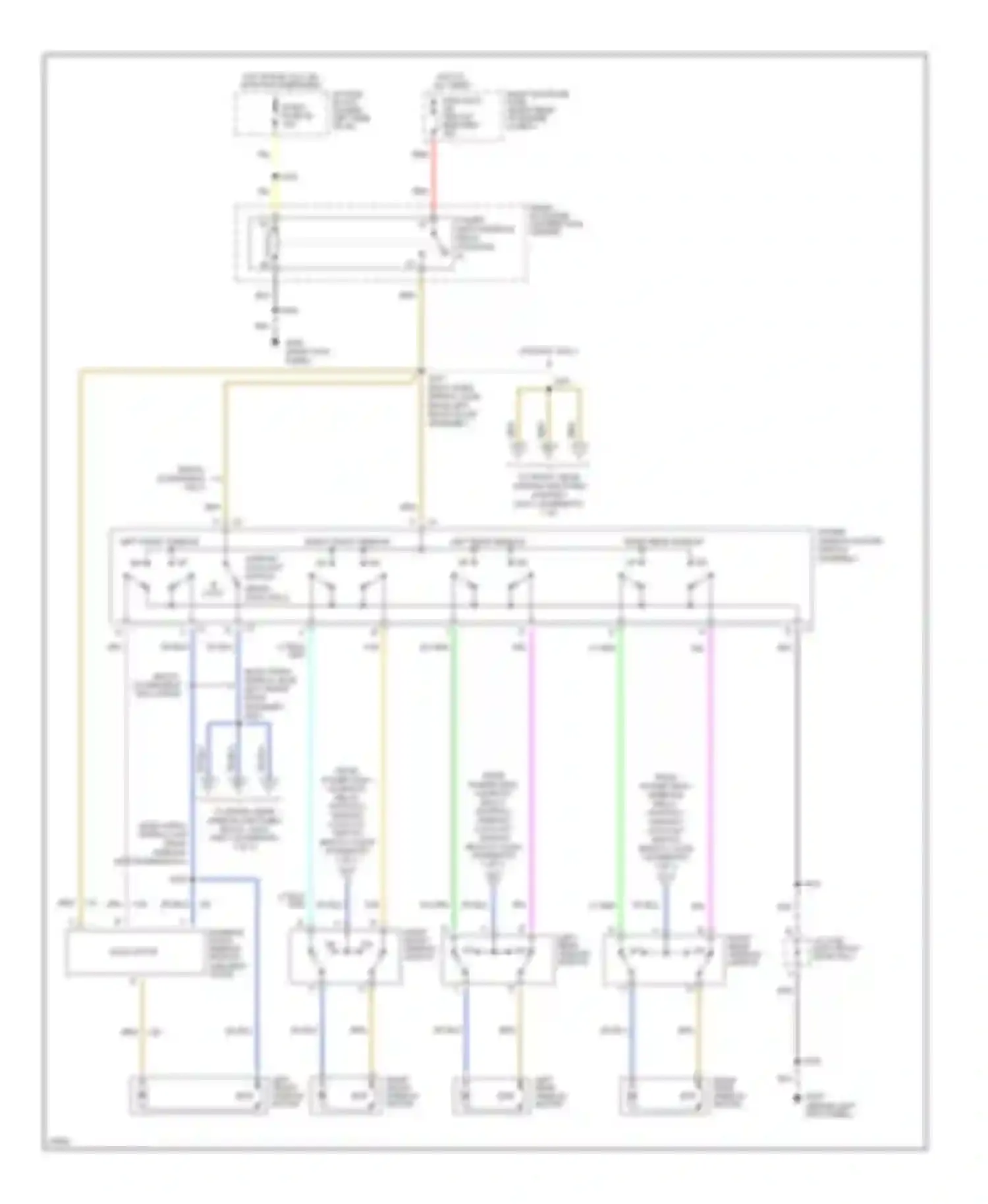 Wiring diagram right front window for Pontiac Bonneville IX (1991-1999) (1 of 1)