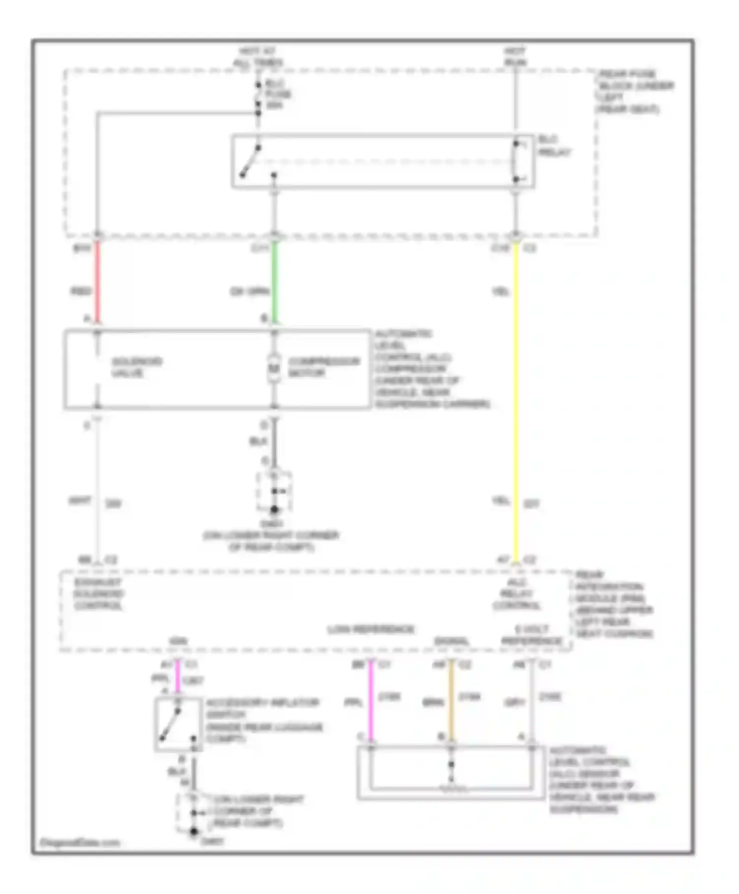 Bonneville Pontiac X (2000-2005): Electronic suspension circuit