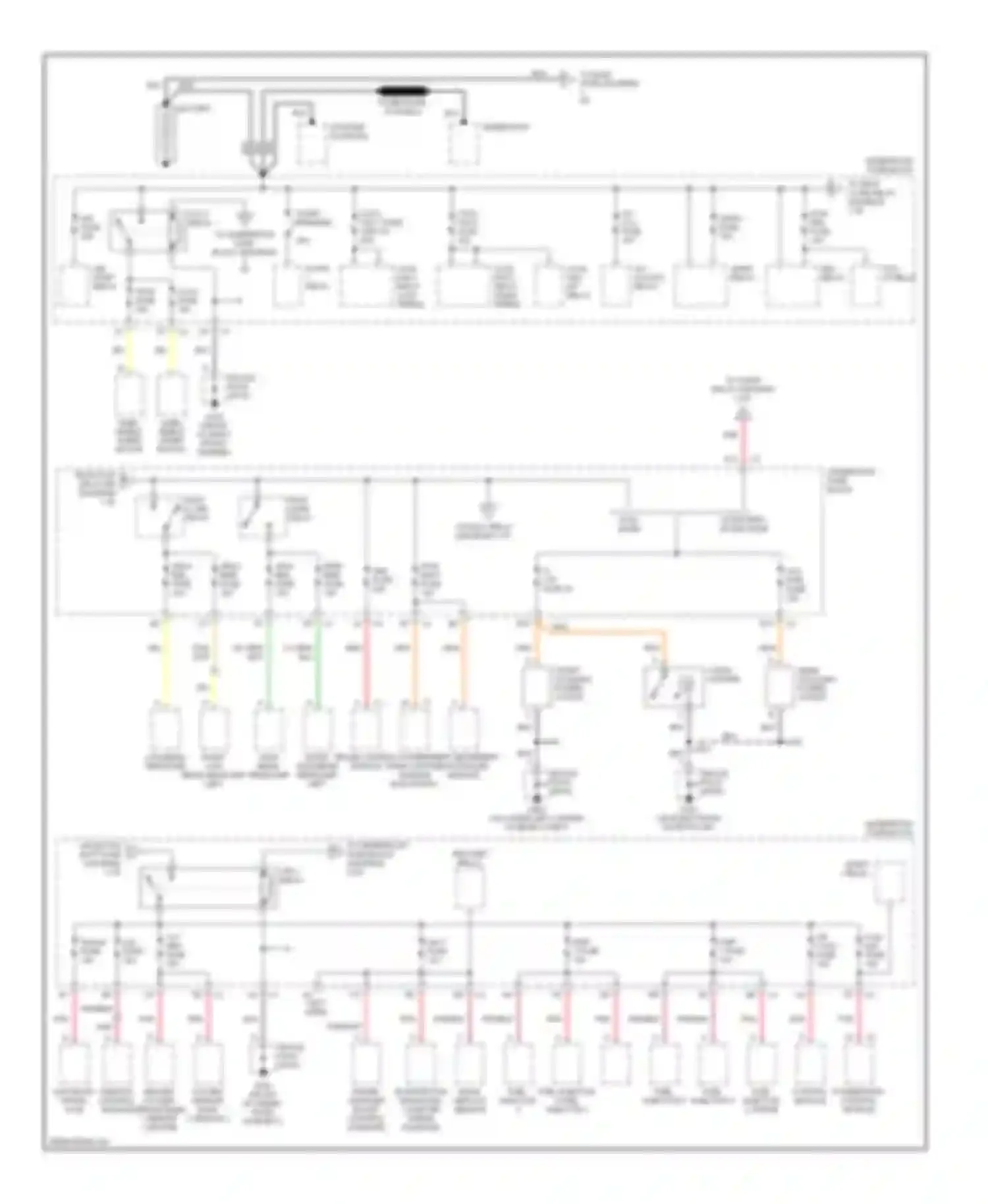 Bonneville Pontiac X (2000-2005): Power distribution circuit (1 of 4)