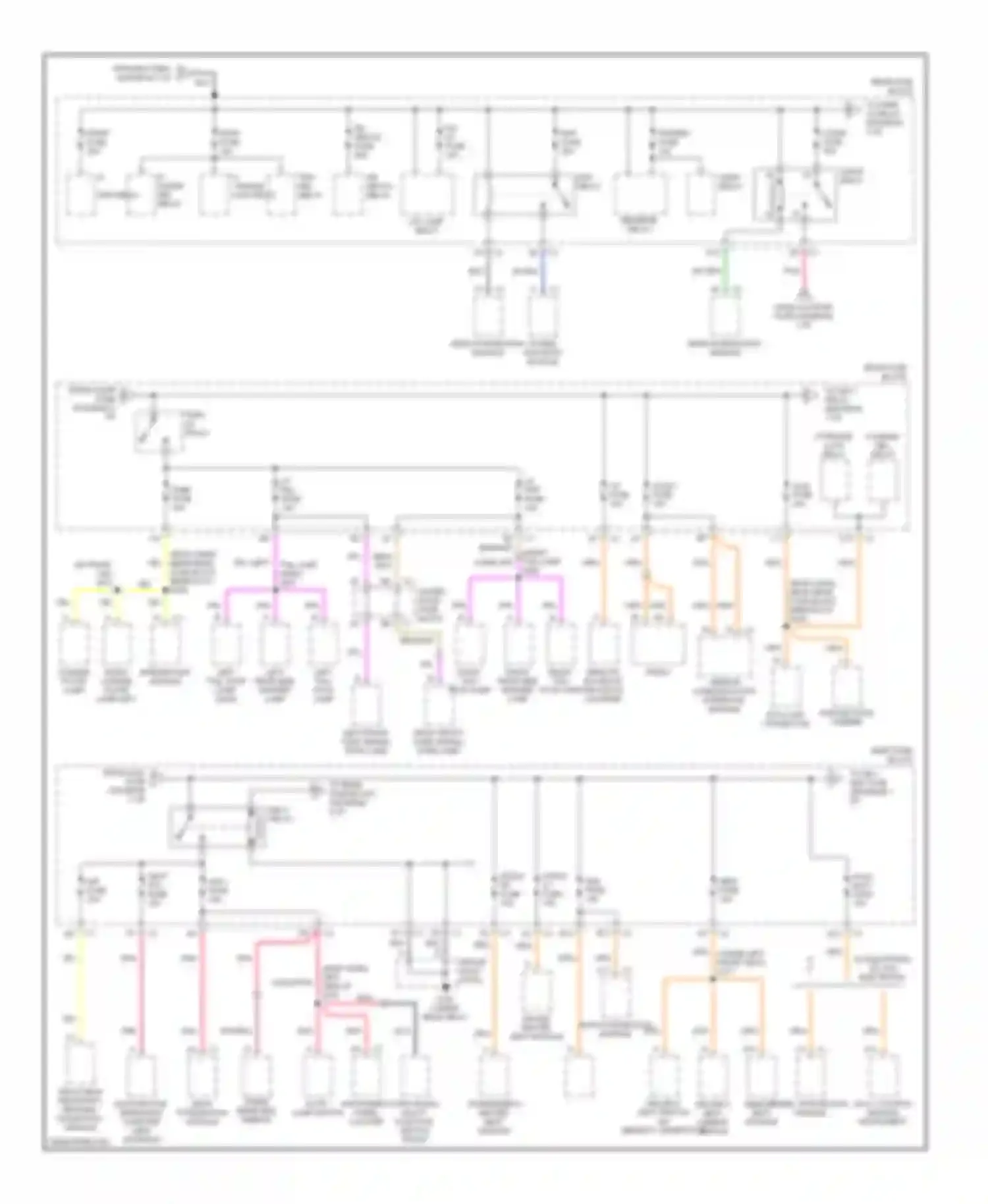 Bonneville Pontiac X (2000-2005): Power distribution circuit (2 of 4)