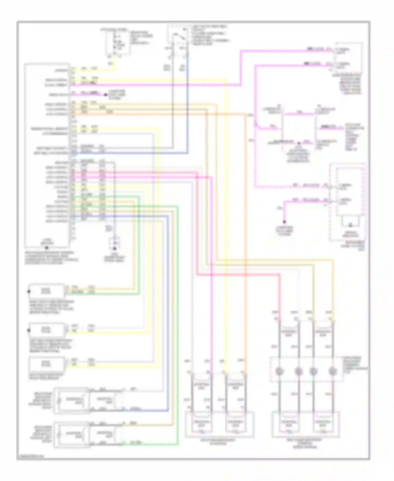 Bonneville Pontiac X (2000-2005): Supplemental restraints circuit